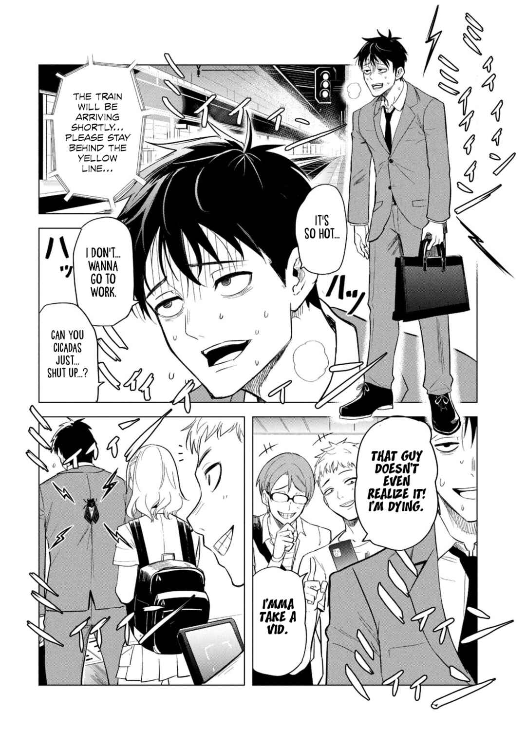 Asa no Tsuukin Densha de, Yatara to Hanashikakete Kuru Joshikousei. Chapter 1 - Page 8