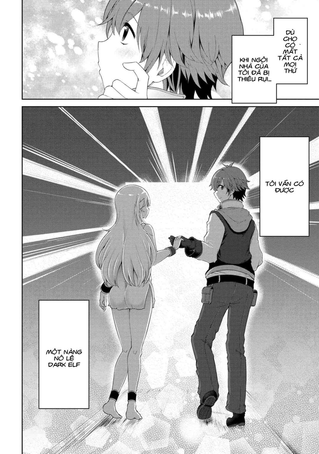 Ie ga Moete Jinsei dou demo Yoku Natta kara, Nokotta Nakenashi no Kane de Dark Elf no Dorei o Katta Chapter 1 - Page 34