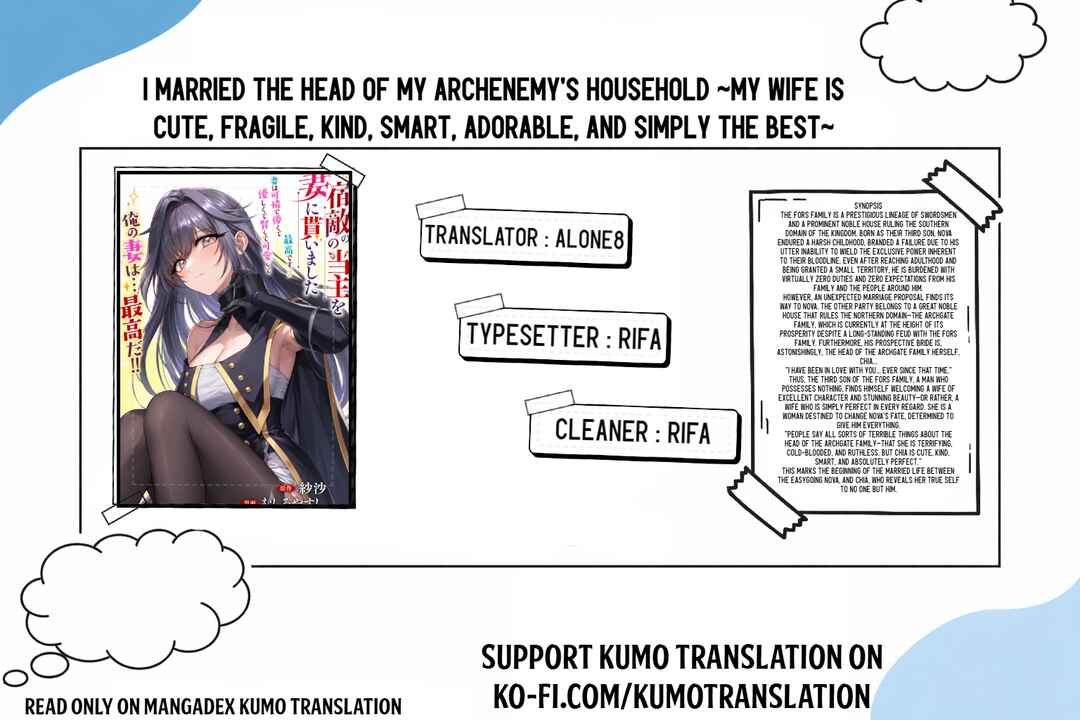 Shukuteki no Ie no Toushu wo Tsuma ni Moraimashita: Tsuma wa Karen de Hakanakute Yasashikute Kashikokute Kawaikute Saikou desu Chapter 1 - Page 1