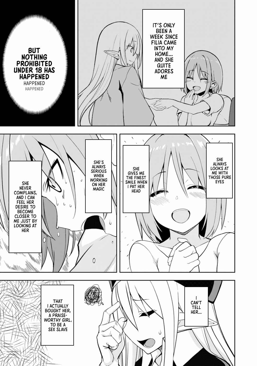 Eroi Koto Suru Tame ni Kyonyuu Bishoujo Dorei wo Katta Hazu ga, Oshishou-sama to Shitawa Rete Omotta Toori ni Ikanaku Naru Hanashi Chapter 2 - Page 4