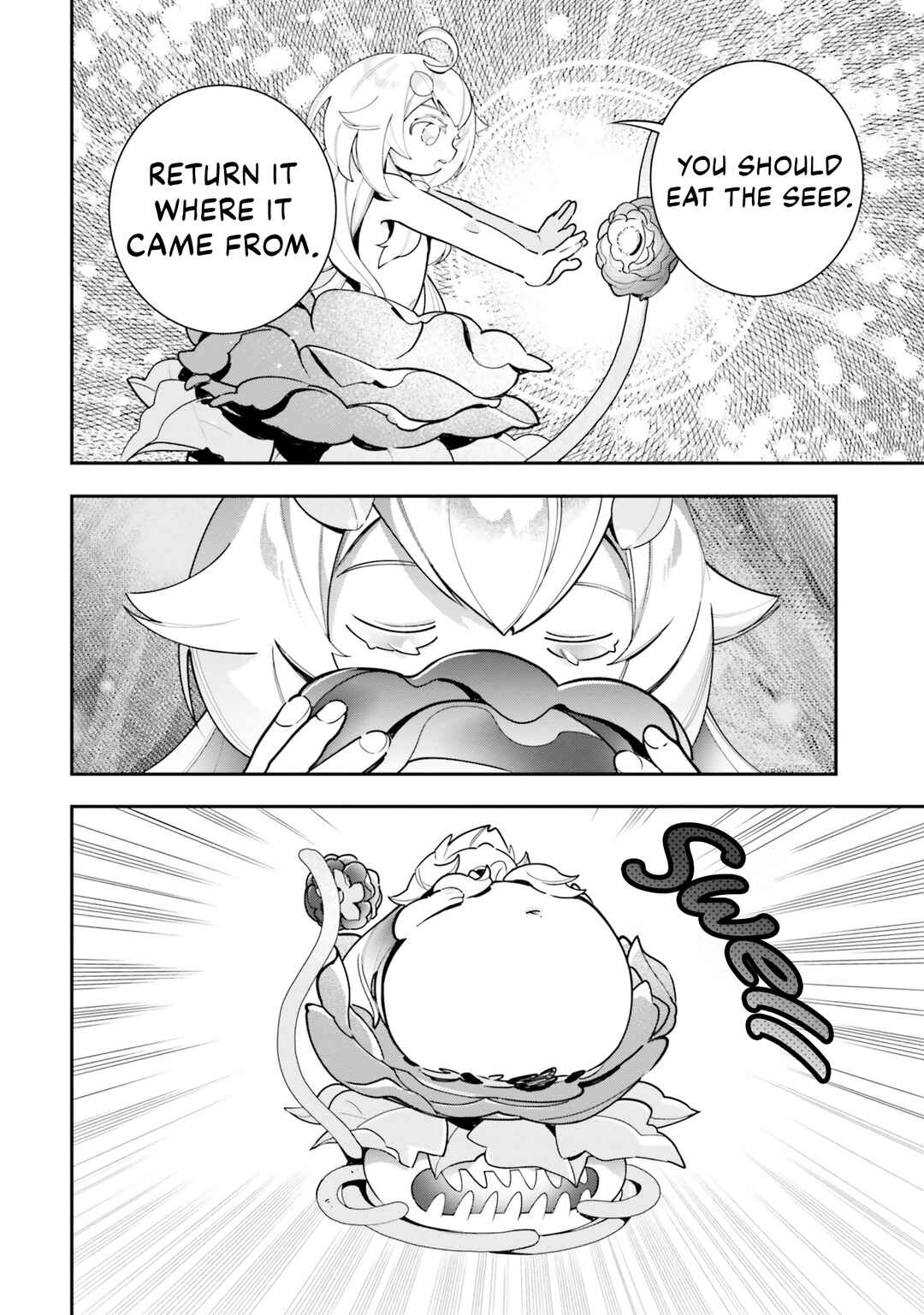 Shokubutsu Monster Musume Nikki: Seijo datta Watashi ga Uragirareta Hate ni Alraune ni Tensei Shite Shimatta node, kore kara wa Kougousei o Shinagara Shizuka ni Shokubutsu Life o Sugoshimasu Chapter 22 - Page 17