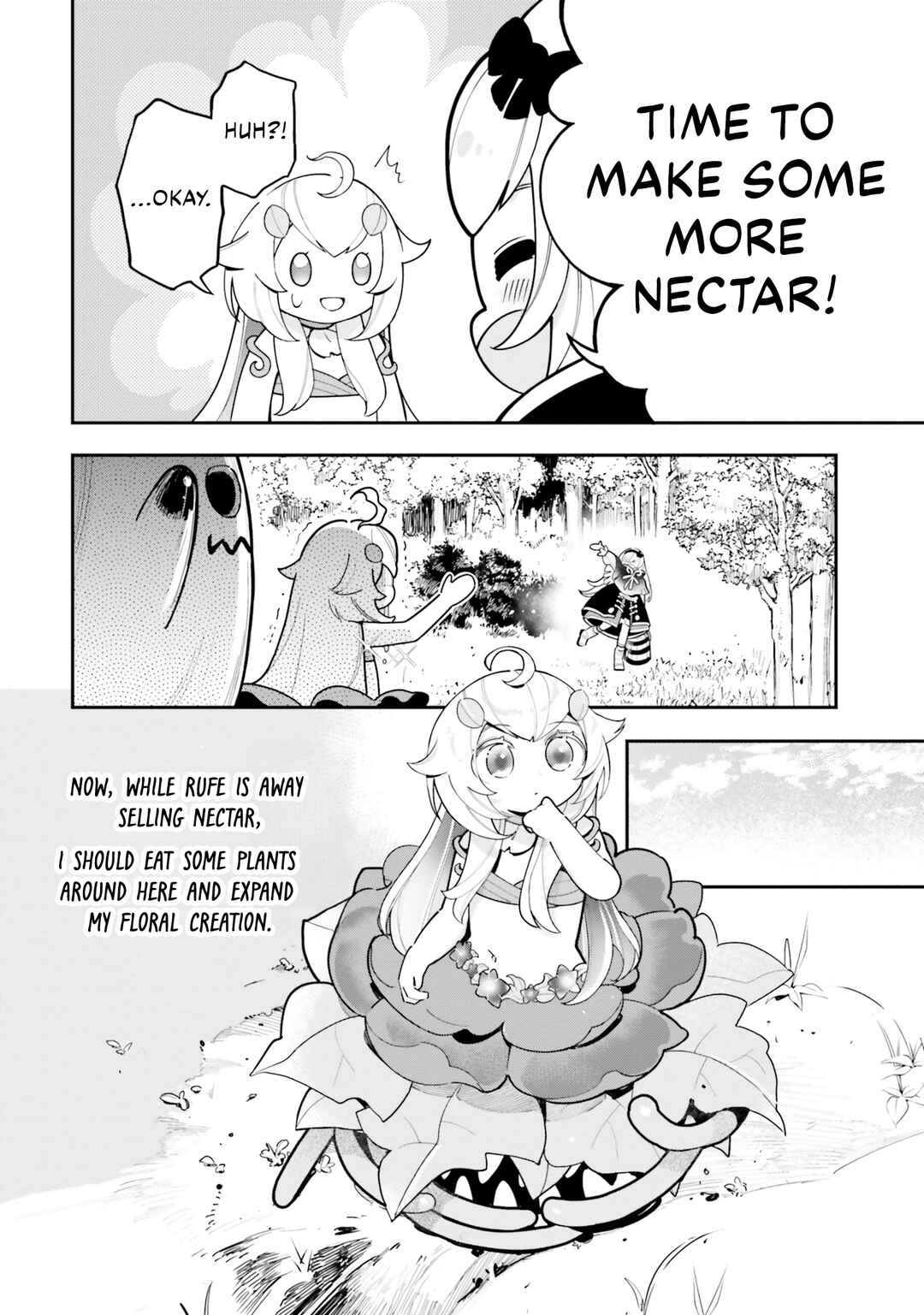 Shokubutsu Monster Musume Nikki: Seijo datta Watashi ga Uragirareta Hate ni Alraune ni Tensei Shite Shimatta node, kore kara wa Kougousei o Shinagara Shizuka ni Shokubutsu Life o Sugoshimasu Chapter 22 - Page 5