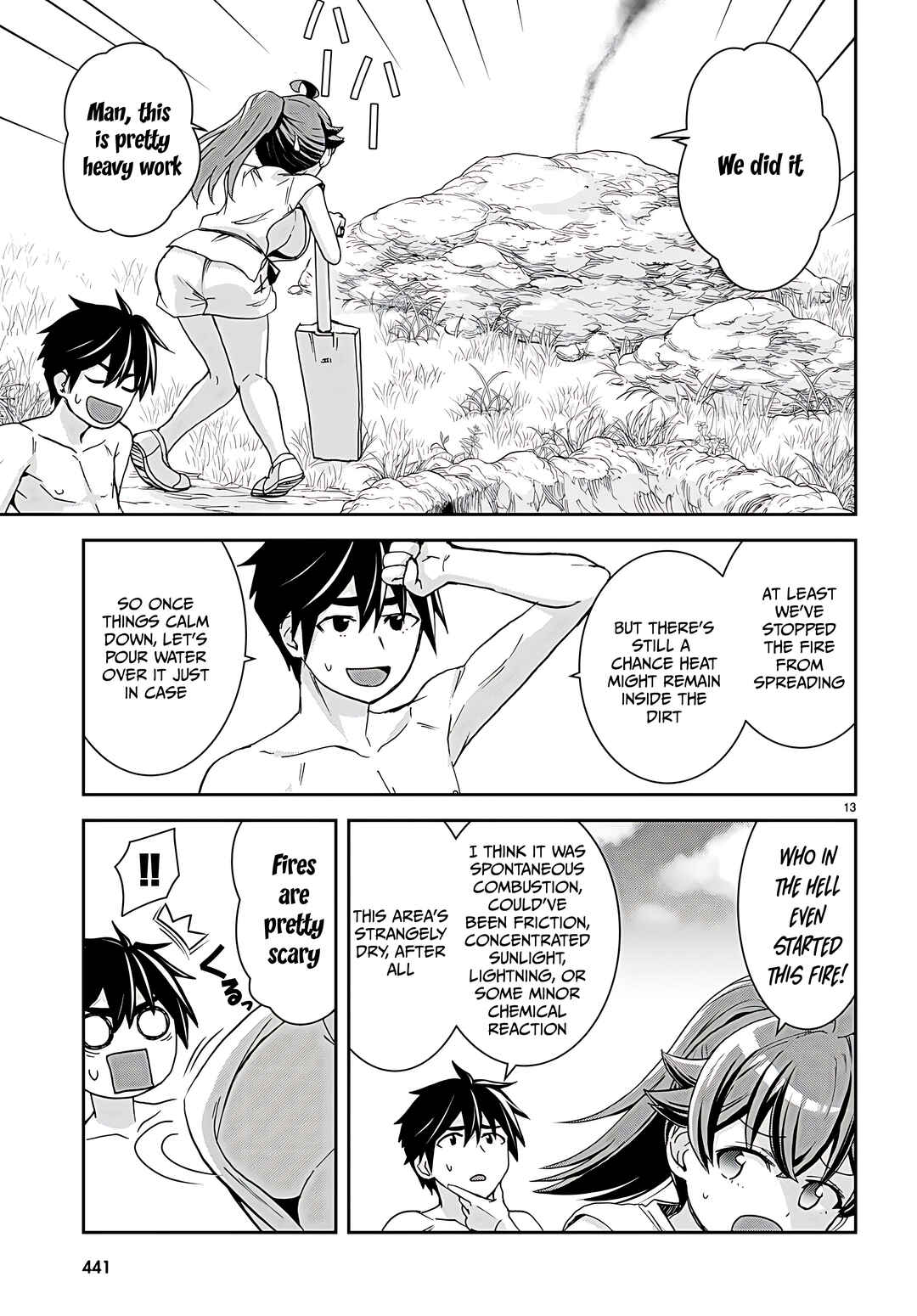 Isekai Yurutto Survival Seikatsu ~Gakkou no Minna to Isekai no Mujintou ni Tenishitakedo Ore Dake Rakushou desu~ Chapter 35 - Page 14