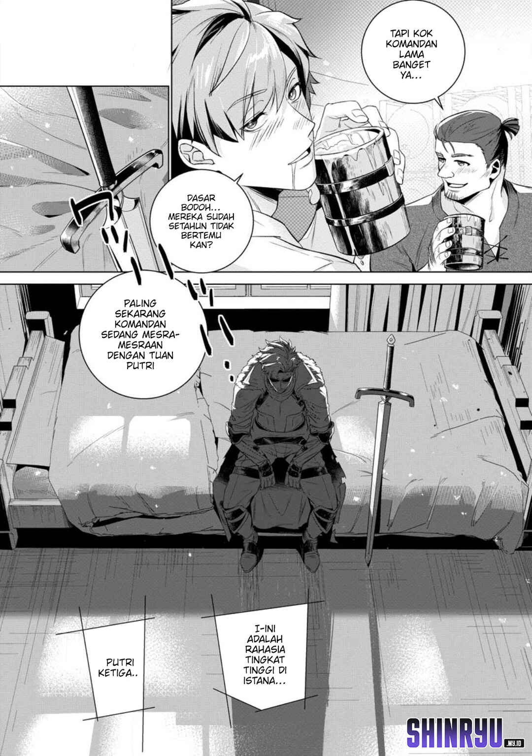 Netorare Tsuihousareta Saikyou Kishi Danchou no Ossan, Katainaka de Eiyuu ni Matsuriagerareru Chapter 1 - Page 22