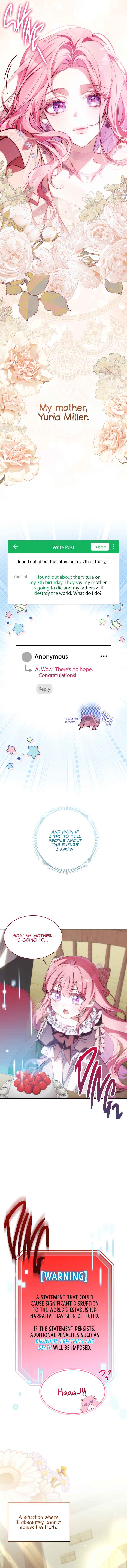 I Refuse an Ending Where My Mother Dies! Chapter 0 - Page 7