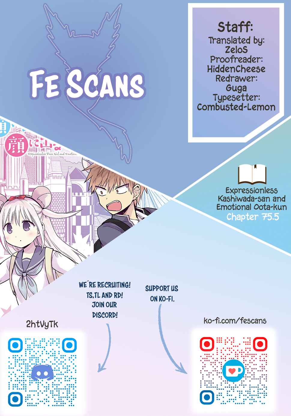 Kao ni Denai Kashiwada-san to Kao ni Deru Oota-kun Chapter 75.5 - Page 1