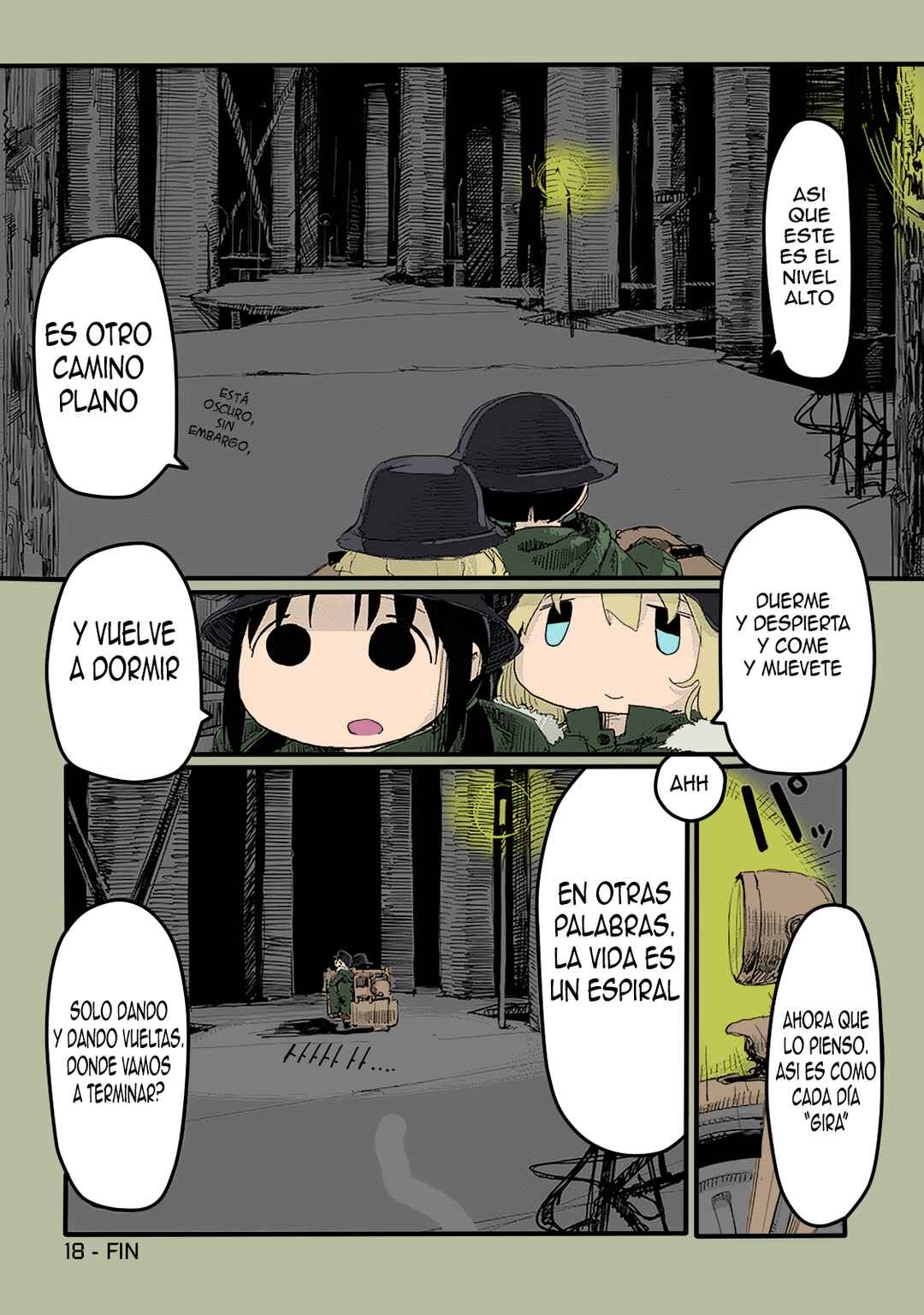 Shoujo Shuumatsu Ryokou (Fan Colored) Chapter 18 - Page 15