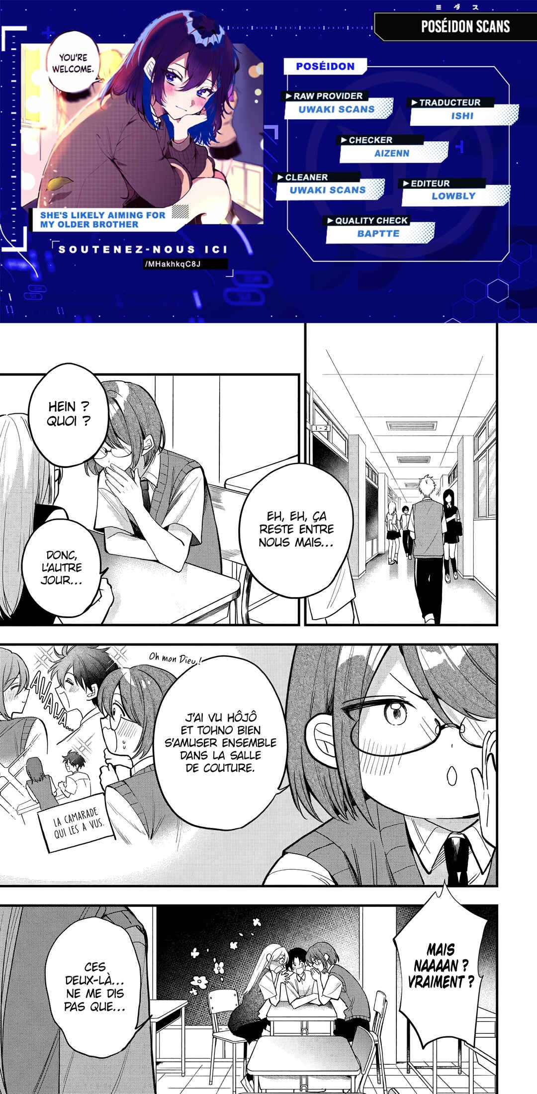 Osoraku Kanojo wa Ore no Aniki wo Neratteru Chapter 16 - Page 1