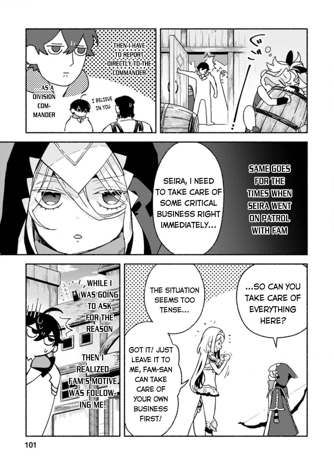 Sono Monban, Saikyou ni Tsuki: Tsuihou Sareta Bougyoryoku 9999 no Senshi, Outo no Monban to shite Musou Suru Chapter 9 - Page 4