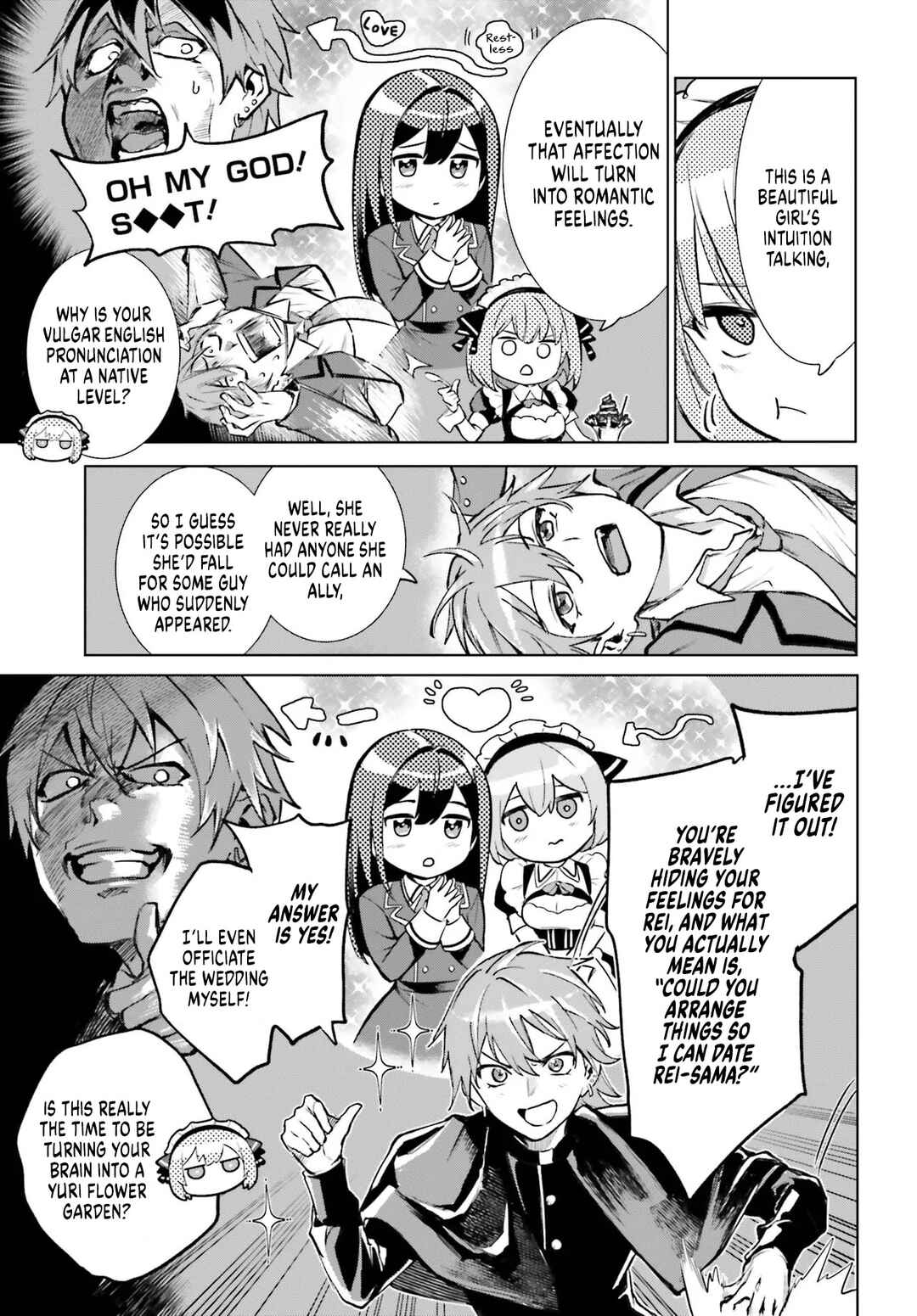 Danshi Kinsei Game Sekai de Ore ga Yaru Beki Yuiitsu no Koto: Yuri no Aida ni Hasamaru Otoko Toshite Tensei Shite Shimaimashita Chapter 14 - Page 3