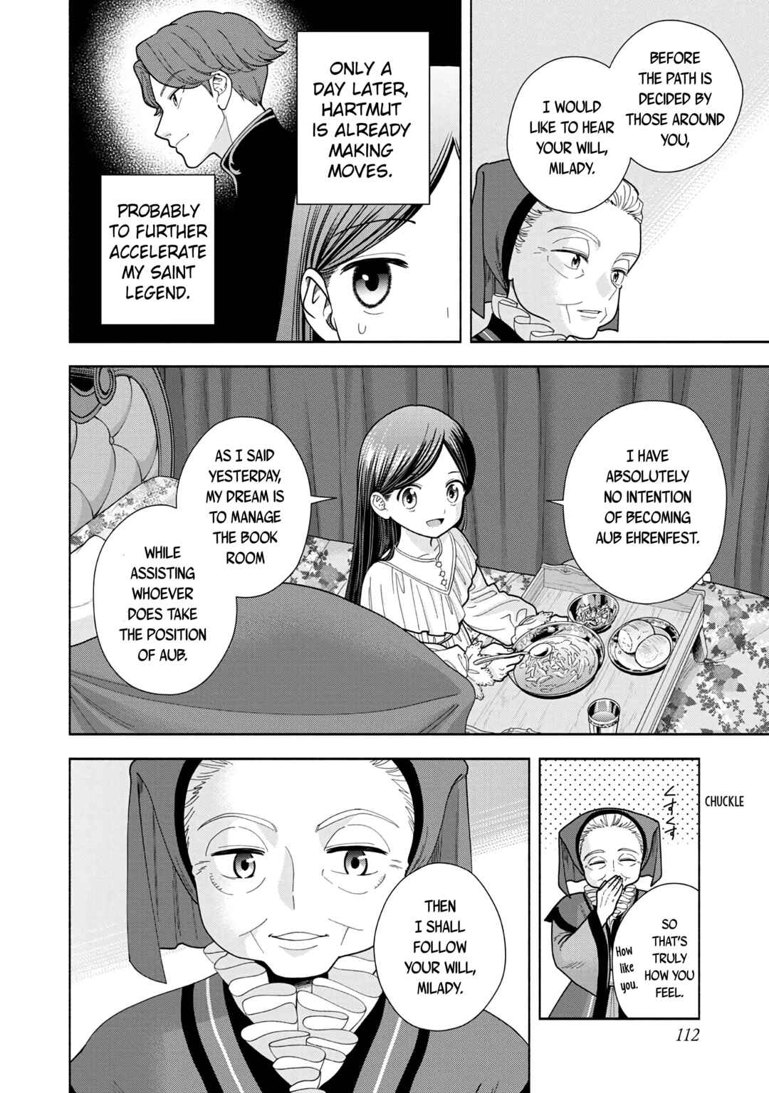 Honzuki no Gekokujou: Shisho ni Naru tame ni wa Shudan o Erandeiraremasen—Dai-4 Bu: Kizokuin no Toshokan o Sukuitai! Chapter 15 - Page 12