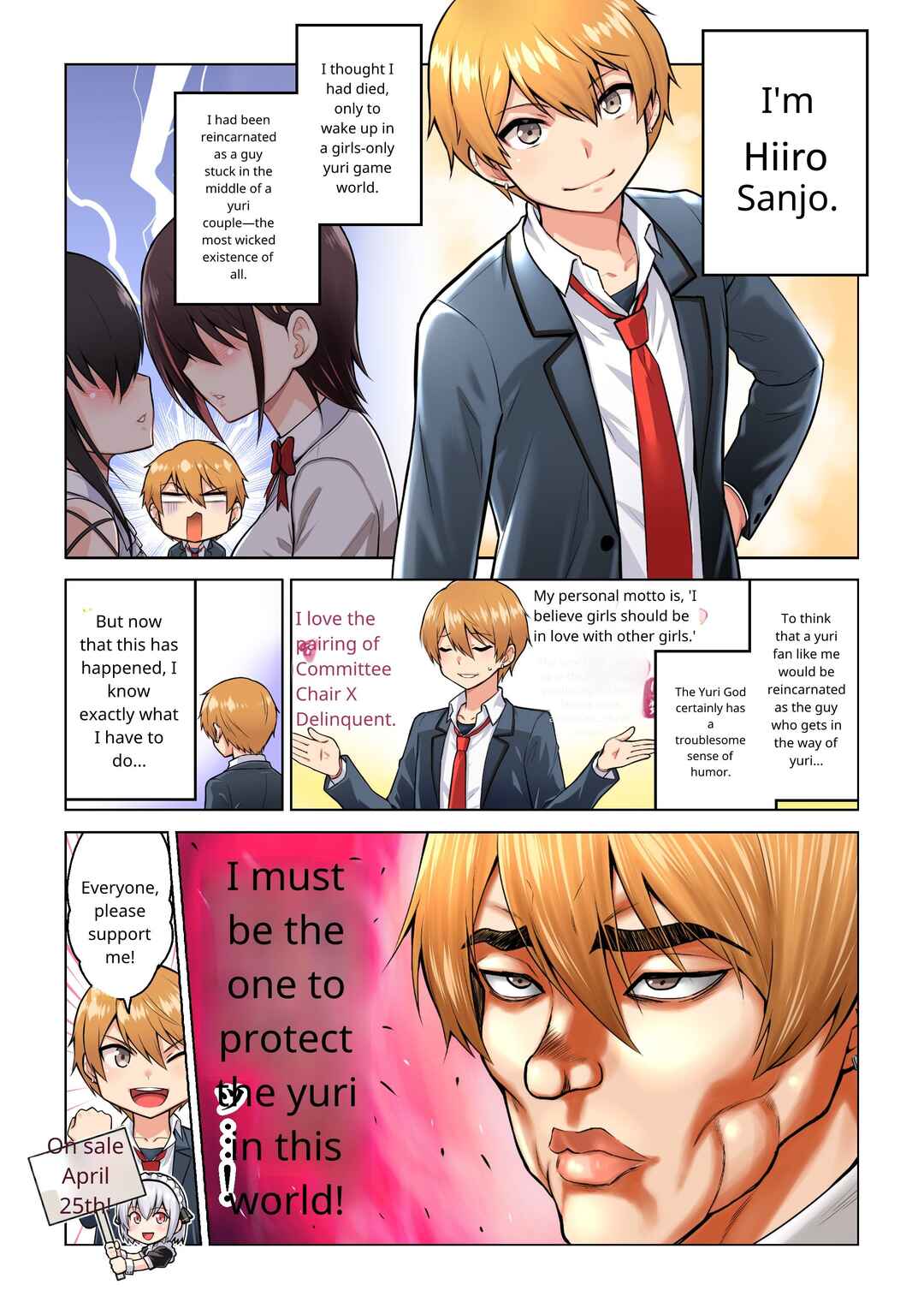 Danshi Kinsei Game Sekai de Ore ga Yaru Beki Yuiitsu no Koto: Yuri no Aida ni Hasamaru Otoko Toshite Tensei Shite Shimaimashita Chapter 0 - Page 3
