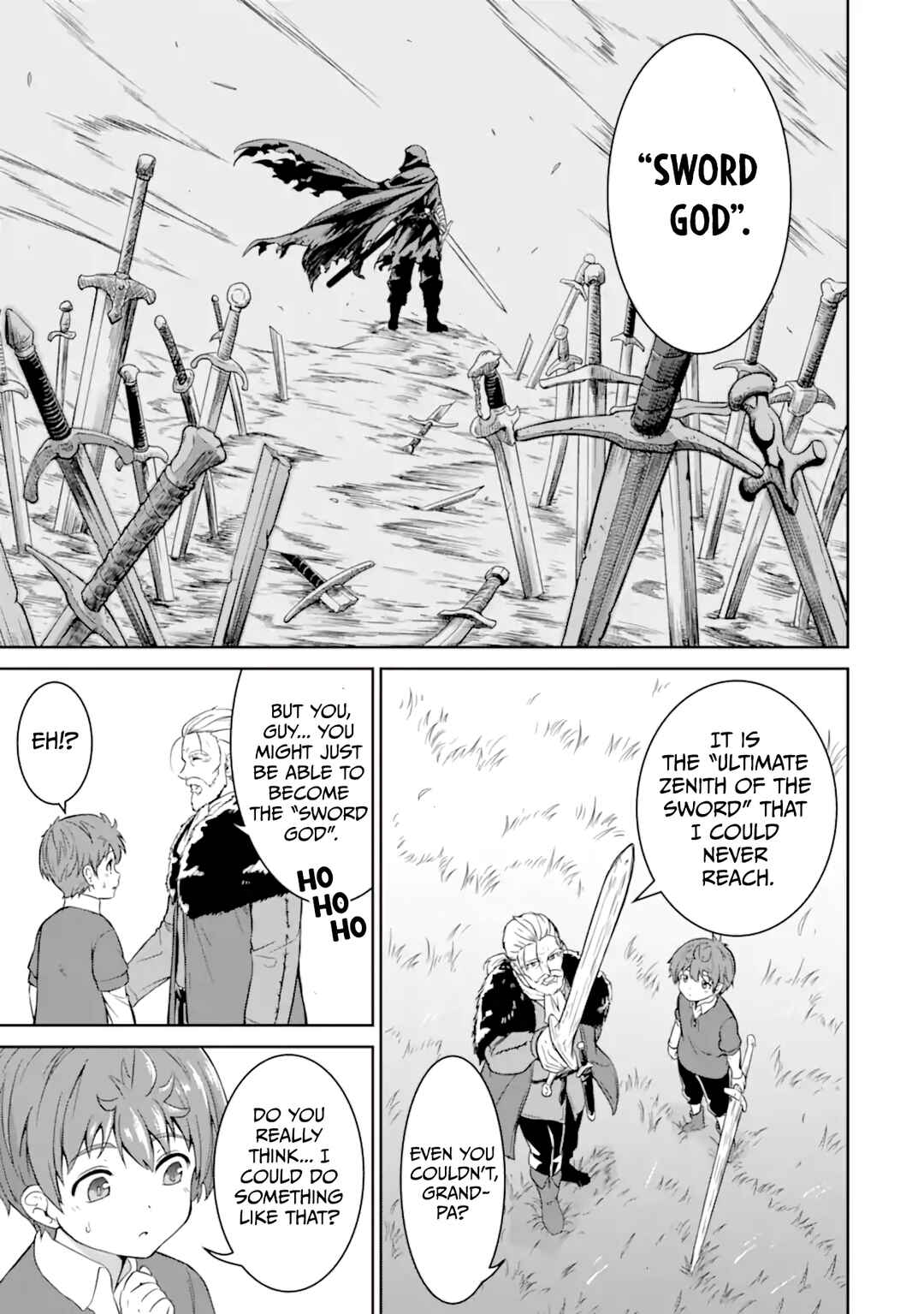 Ossan Boukensha no Okureta Eiyuu-tan - Kansha no Suburi o 1 nichi 1 man Kaishite itara, Kensei ga Deshi-iri Shigan ni Yatte Kita Chapter 1.1 - Page 19