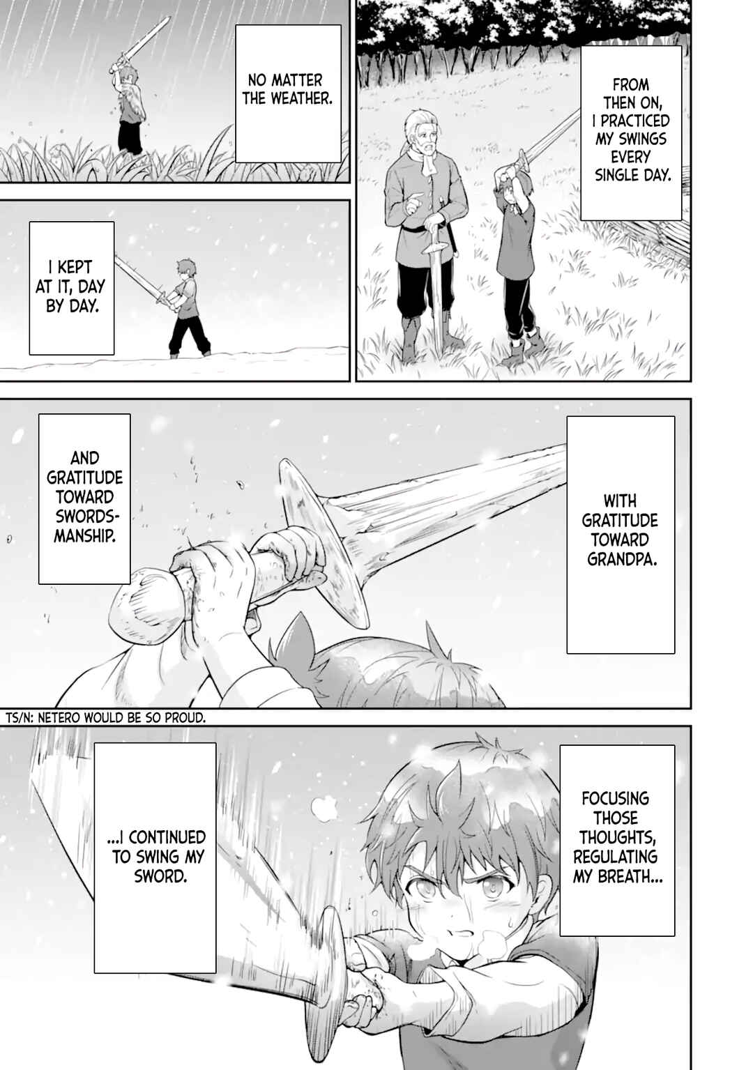 Ossan Boukensha no Okureta Eiyuu-tan - Kansha no Suburi o 1 nichi 1 man Kaishite itara, Kensei ga Deshi-iri Shigan ni Yatte Kita Chapter 1.1 - Page 21