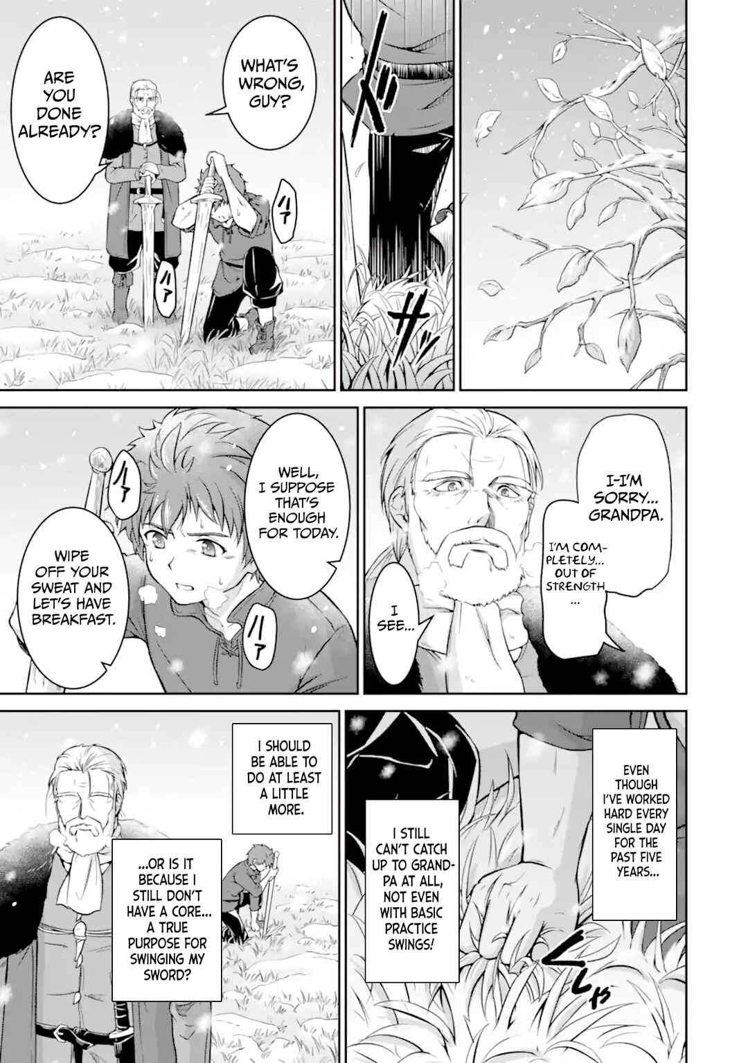 Ossan Boukensha no Okureta Eiyuu-tan - Kansha no Suburi o 1 nichi 1 man Kaishite itara, Kensei ga Deshi-iri Shigan ni Yatte Kita Chapter 1.1 - Page 25