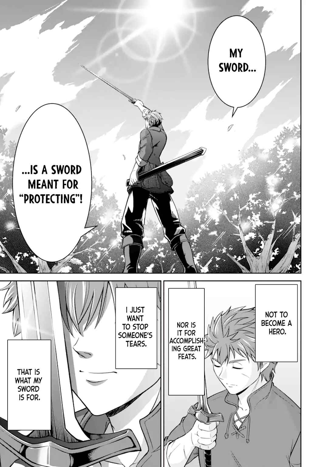 Ossan Boukensha no Okureta Eiyuu-tan - Kansha no Suburi o 1 nichi 1 man Kaishite itara, Kensei ga Deshi-iri Shigan ni Yatte Kita Chapter 1.1 - Page 47