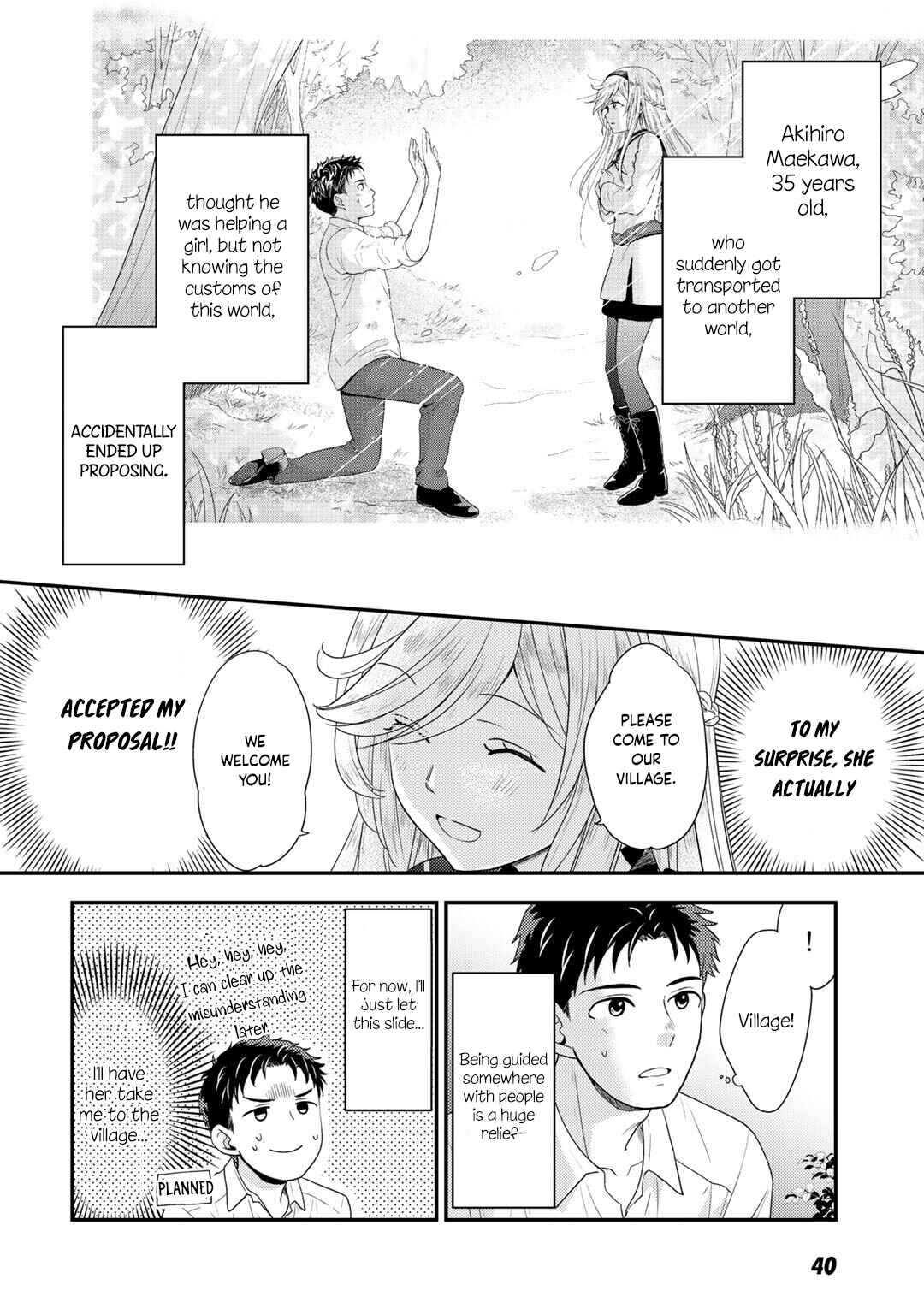 Isekai ni Kita Mitai dakedo Dou Sureba Yoi no Darou: Shachiku SE no My Pace Boukenki Chapter 2 - Page 3