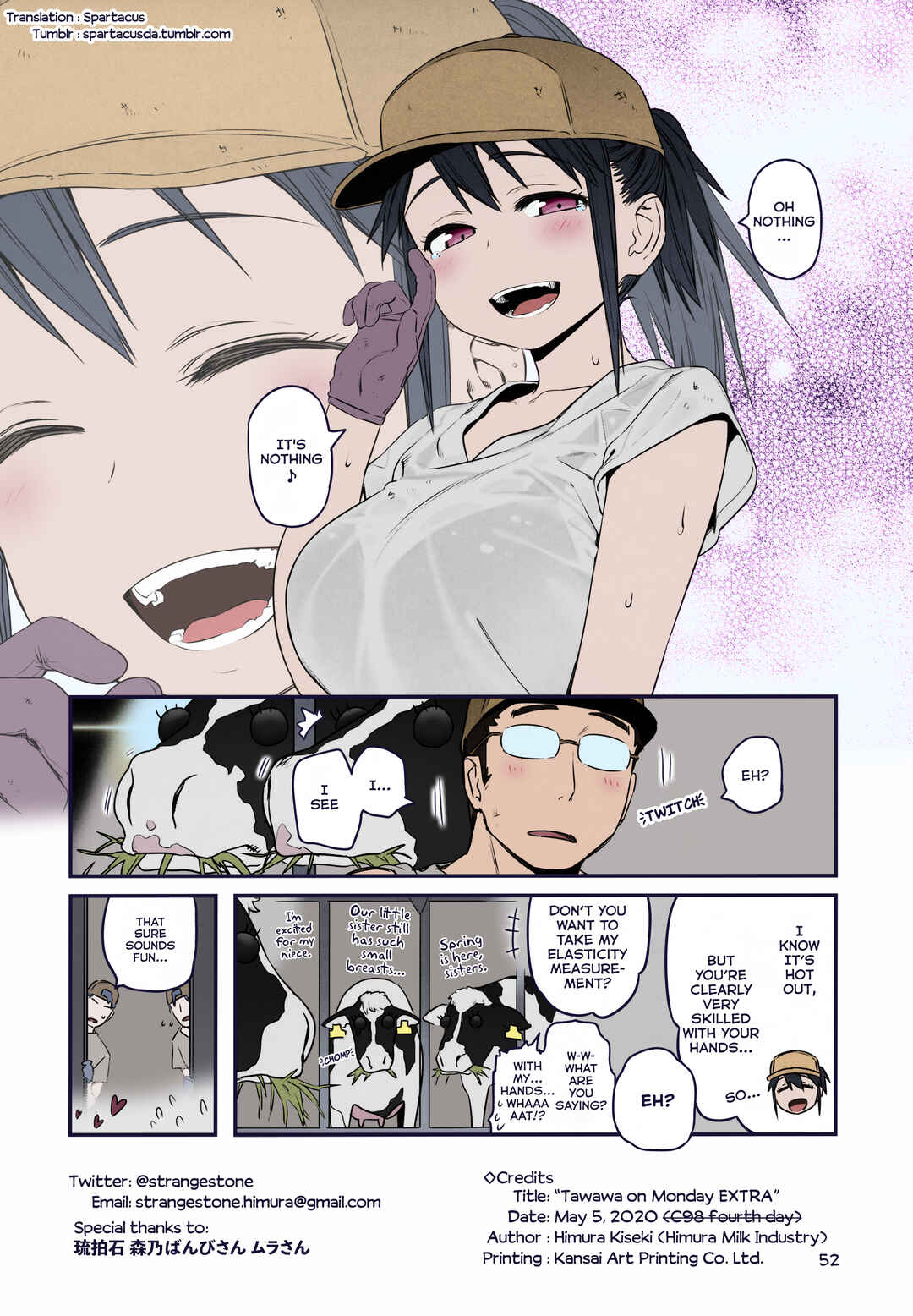 Getsuyoubi no Tawawa (Twitter Webcomic) (Fan Colored) Chapter 35 - Page 8