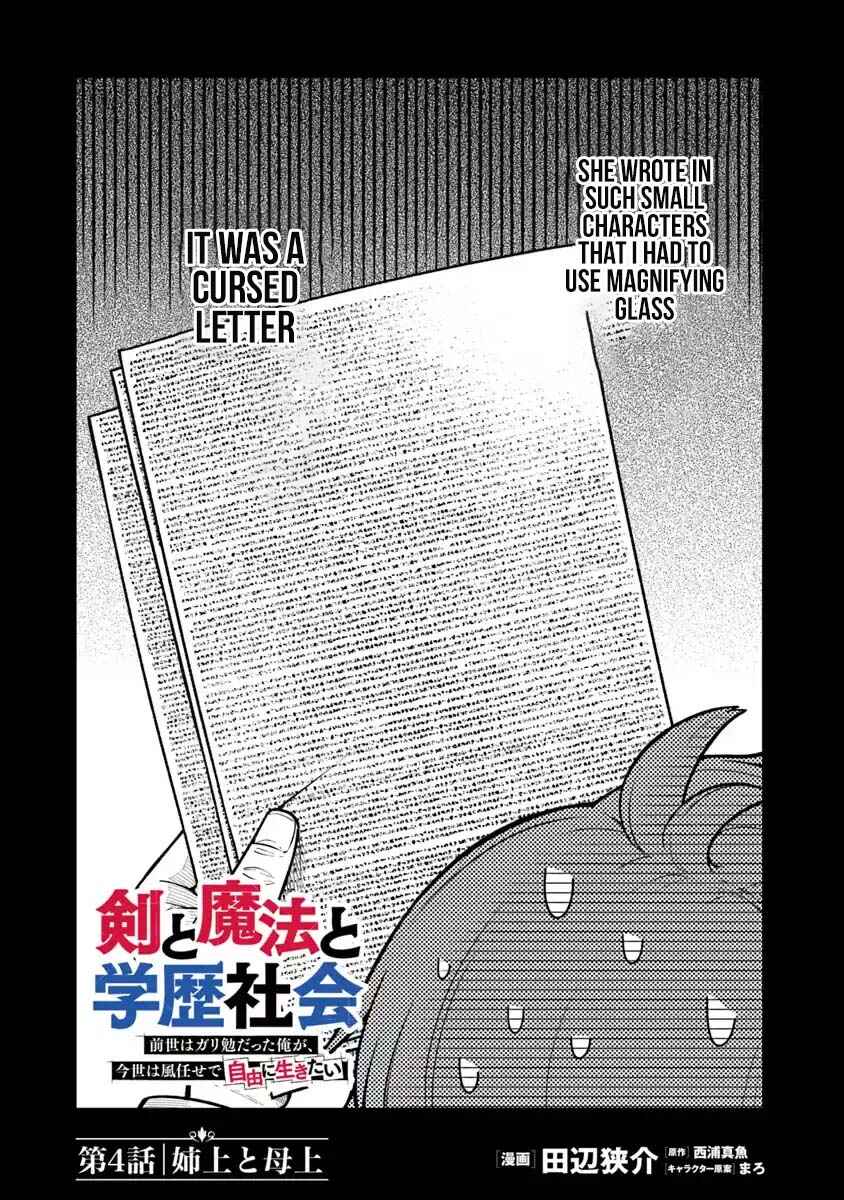 Ken to Mahou to Gakureki Shakai ~Zense wa Gariben Datta Ore ga, Konse wa Kazemakase de Jiyuu ni Ikitai~ Chapter 4 - Page 4