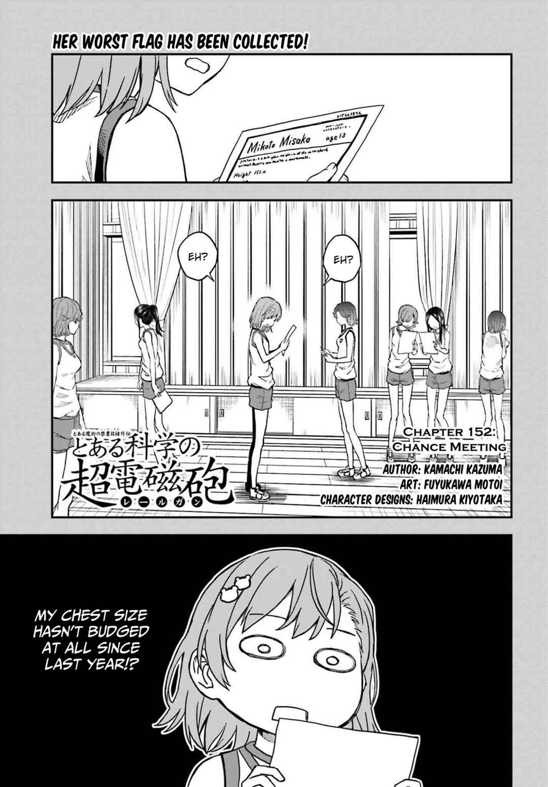 Toaru Majutsu no Index Gaiden: Toaru Kagaku no Railgun Chapter 152 - Page 1