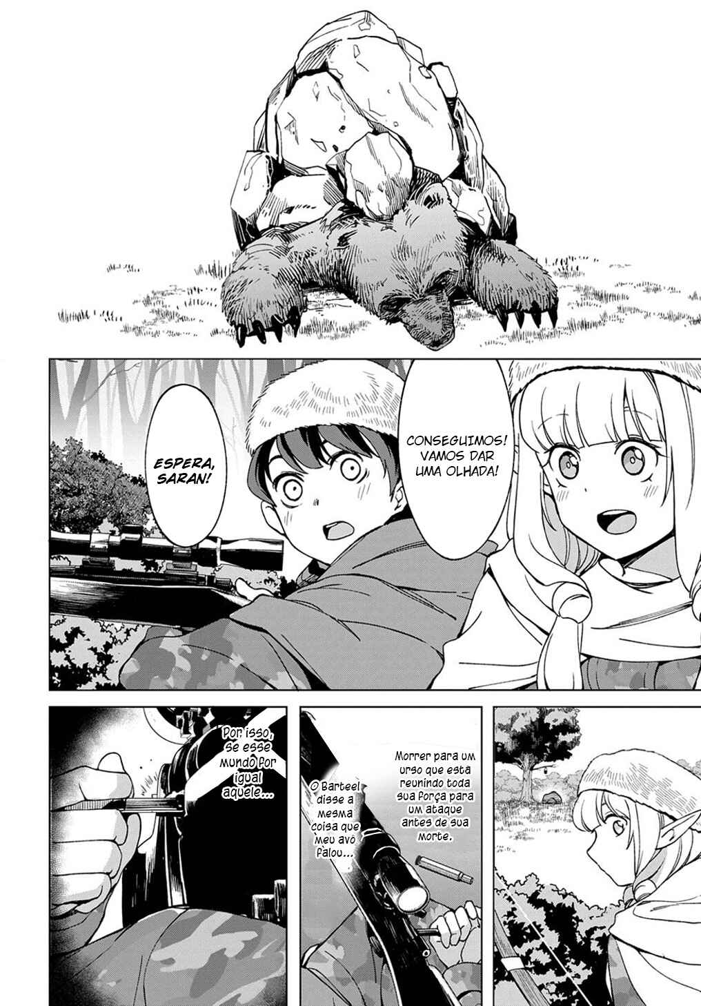 Hokkaidou no Gen'eki Hunter ga Isekai ni Hourikomarete Mita ~Elf Yome to Meguru Isekai Shuryou Life~ Chapter 12 - Page 50