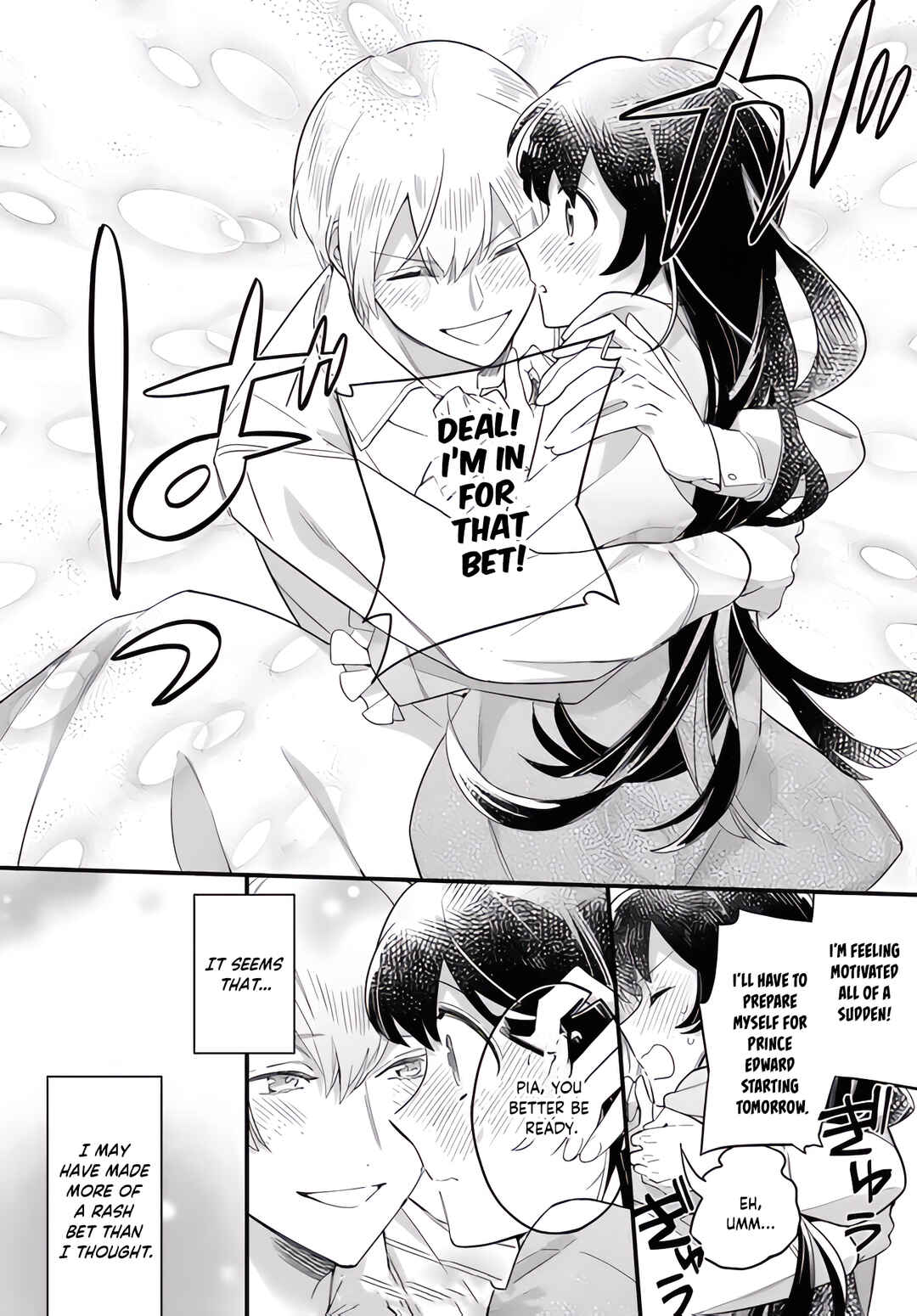 Yowaki MAX Reijou nanoni, Ratsuwan Konyakusha-sama no Kake ni Notte Shimatta Chapter 21 - Page 35