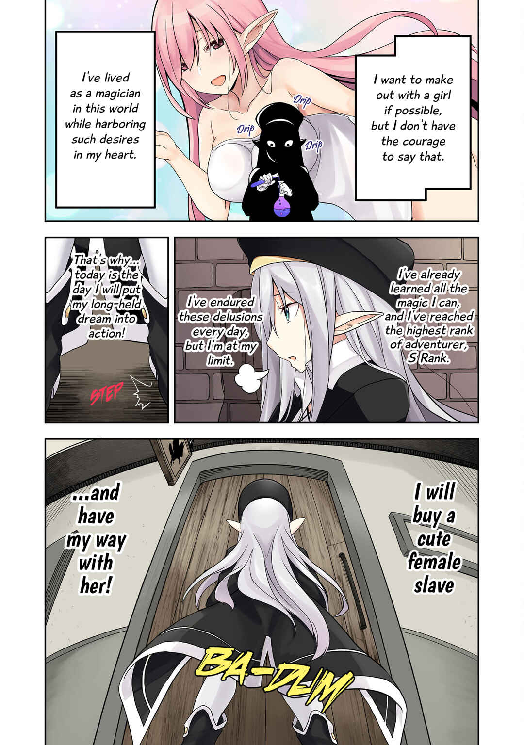 Eroi Koto Suru Tame ni Kyonyuu Bishoujo Dorei wo Katta Hazu ga, Oshishou-sama to Shitawa Rete Omotta Toori ni Ikanaku Naru Hanashi Chapter 1 - Page 4