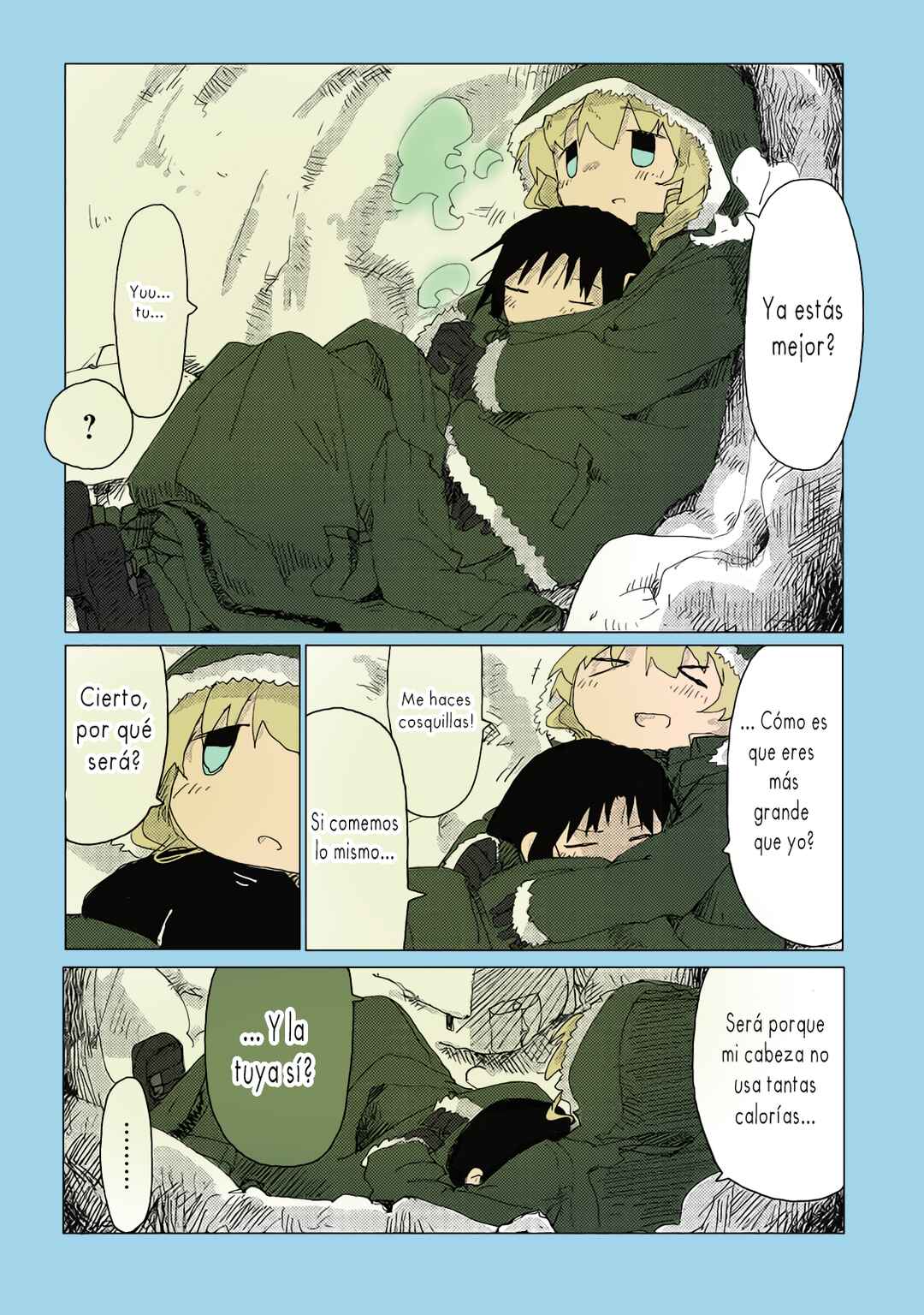 Shoujo Shuumatsu Ryokou (Fan Colored) Chapter 36 - Page 14