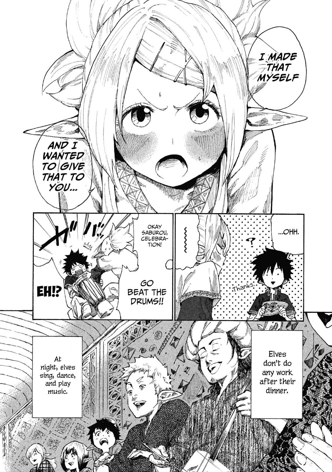 Mazumeshi Elf to Yuuboku gurashi Chapter 4 - Page 10