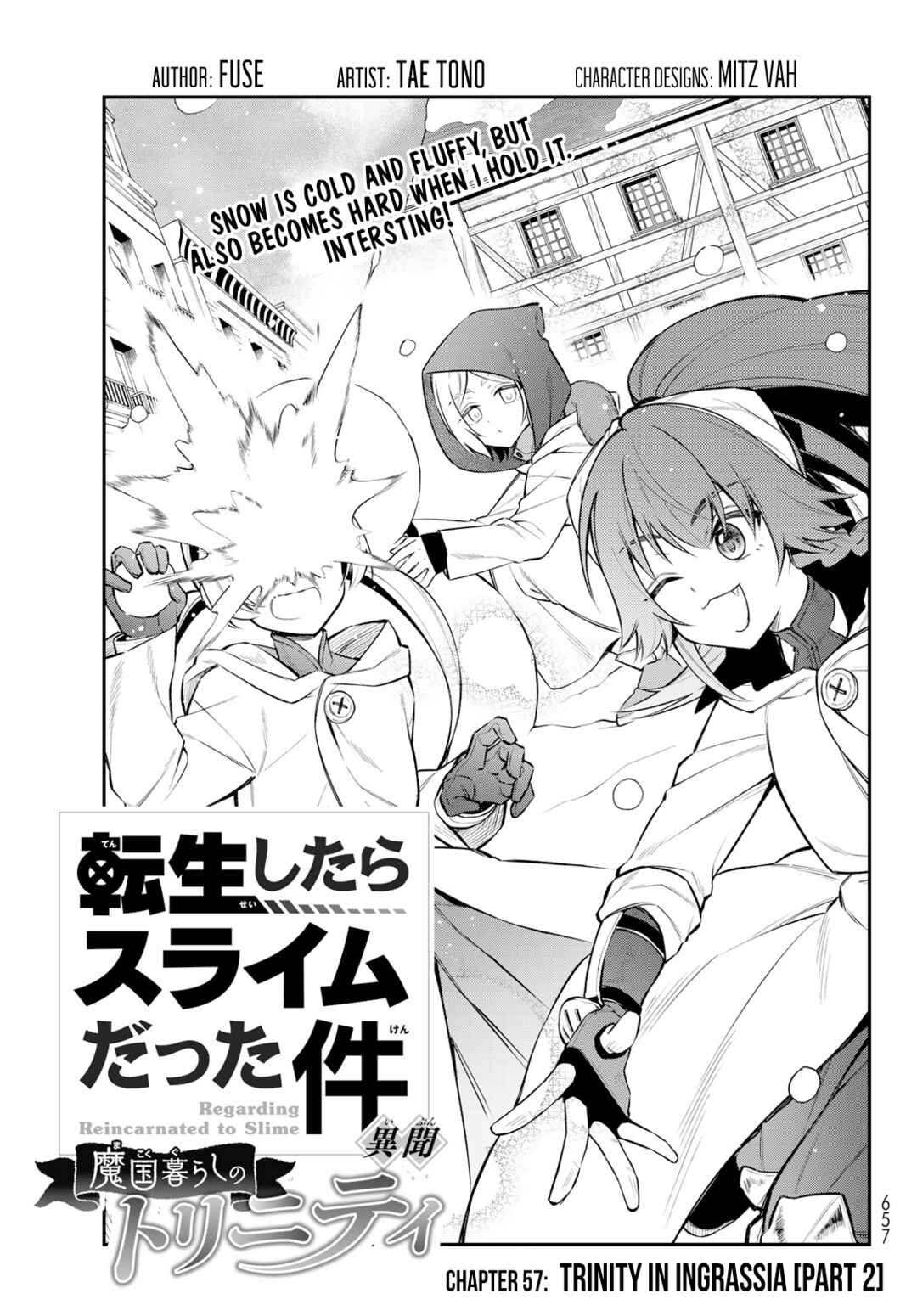 Tensei Shitara Slime Datta Ken: Ibun - Makoku Kurashi no Trinity Chapter 57 - Page 1