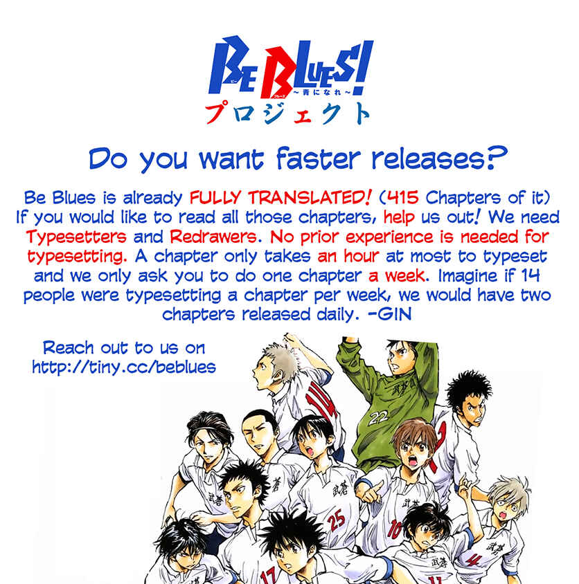 BE BLUES ~Ao ni Nare~ Chapter 279 - Page 1