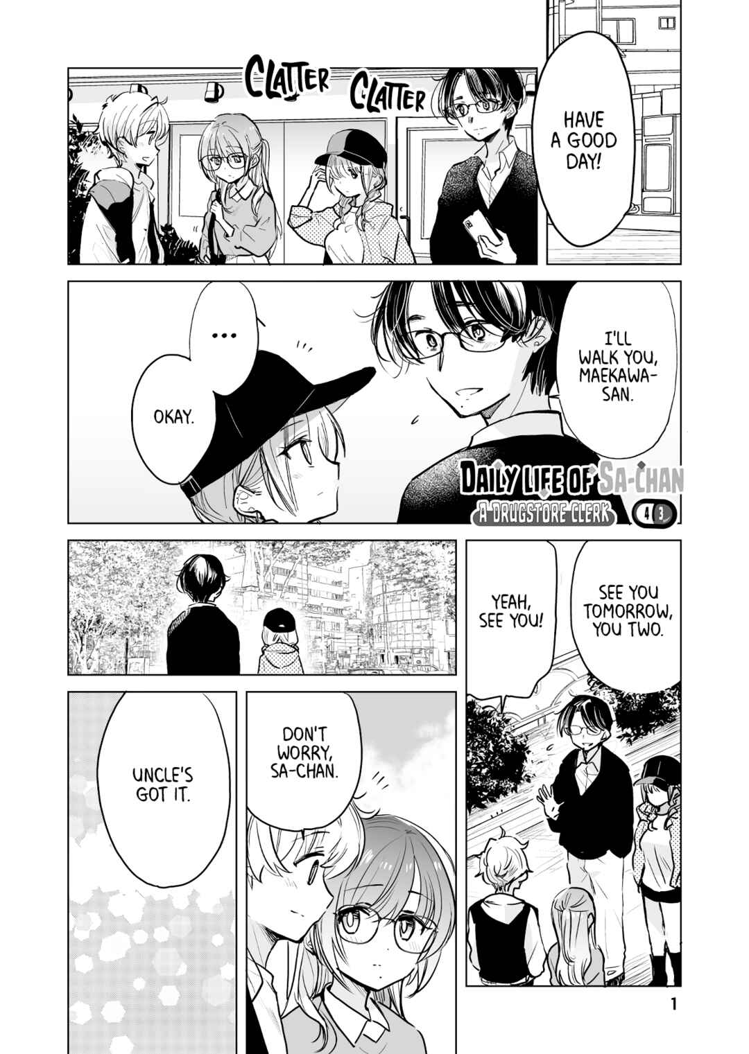 Drugstore Ten'in Sacchan no Nichijou Chapter 43 - Page 1