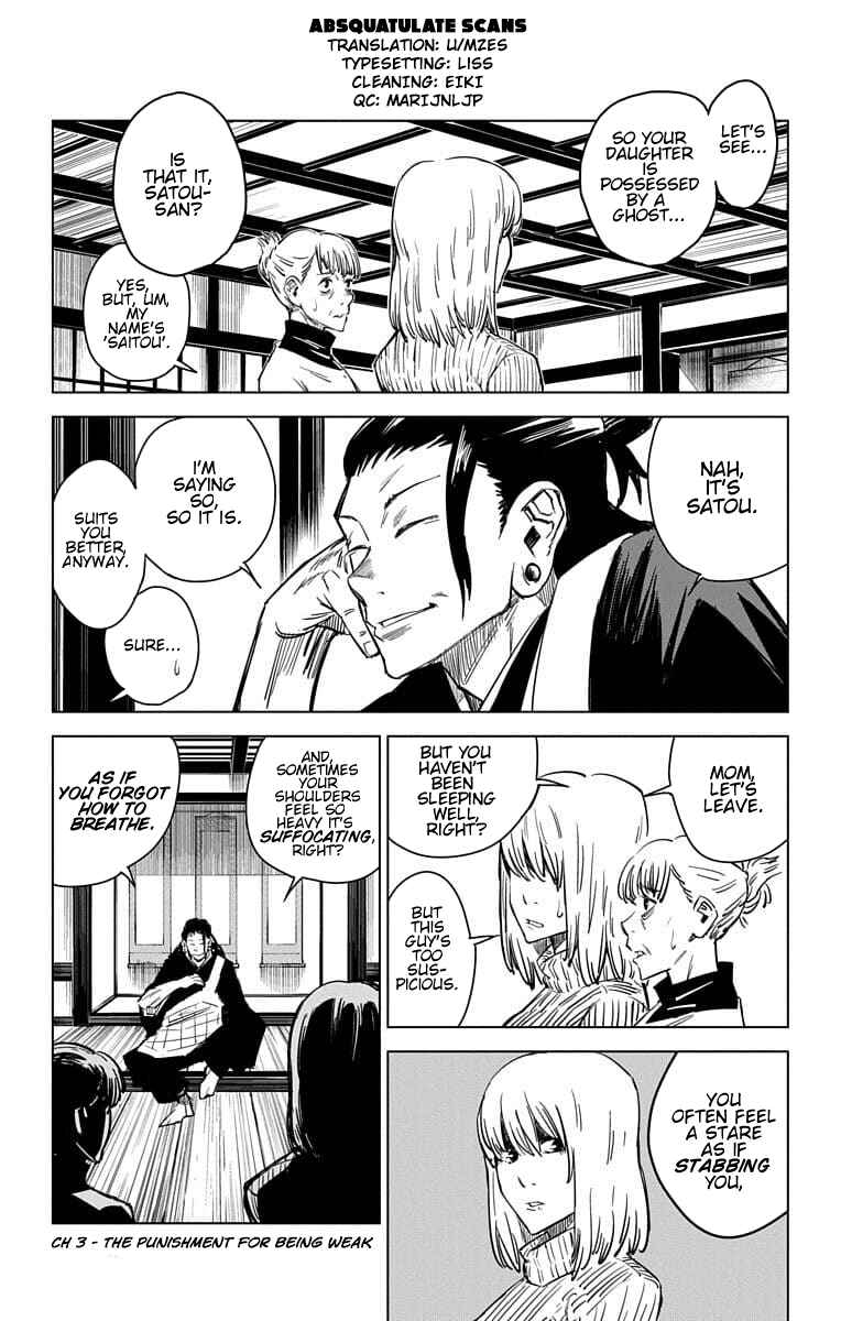 Jujutsu Kaisen 0: Toukyou Toritsu Jujutsu Koutou Senmon Gakkou Chapter 3 - Page 1