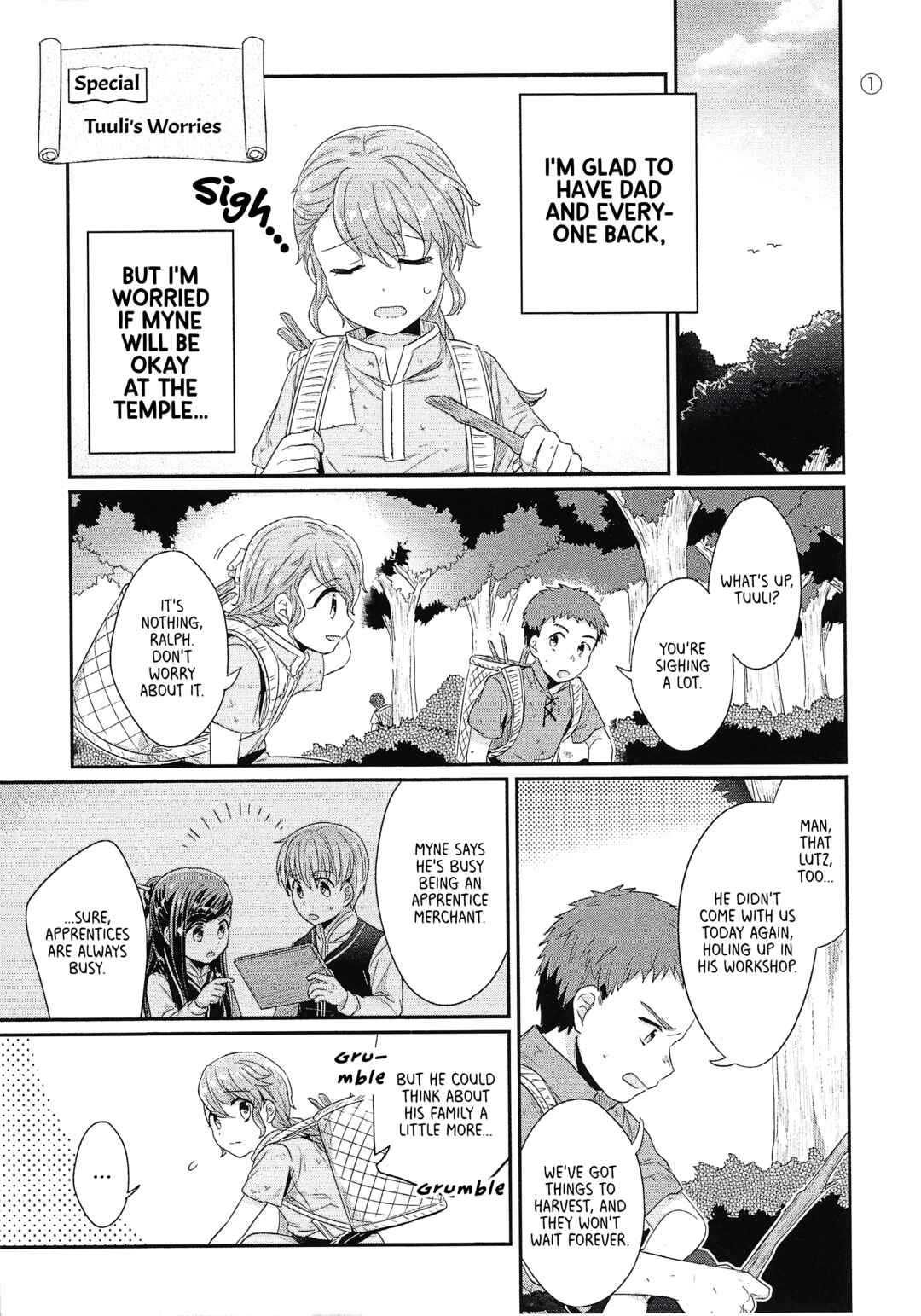 Honzuki no Gekokujou: Shisho ni Naru tame ni wa Shudan o Erandeiraremasen—Dai-2 Bu: Hon no Tamenara Miko ni Naru! Chapter 4.6 - Page 1