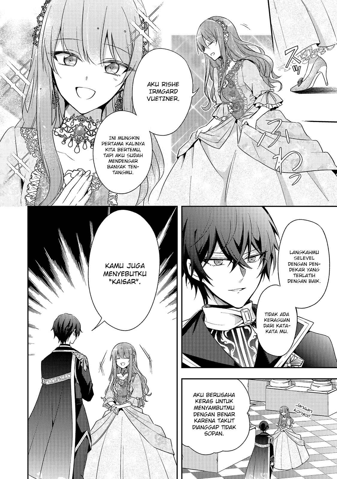 Loop 7-kaime no Akuyaku Reijou wa, Moto Tekikoku de Jiyuu Kimama na Hanayome Seikatsu o Mankitsu Suru Chapter 1 - Page 22