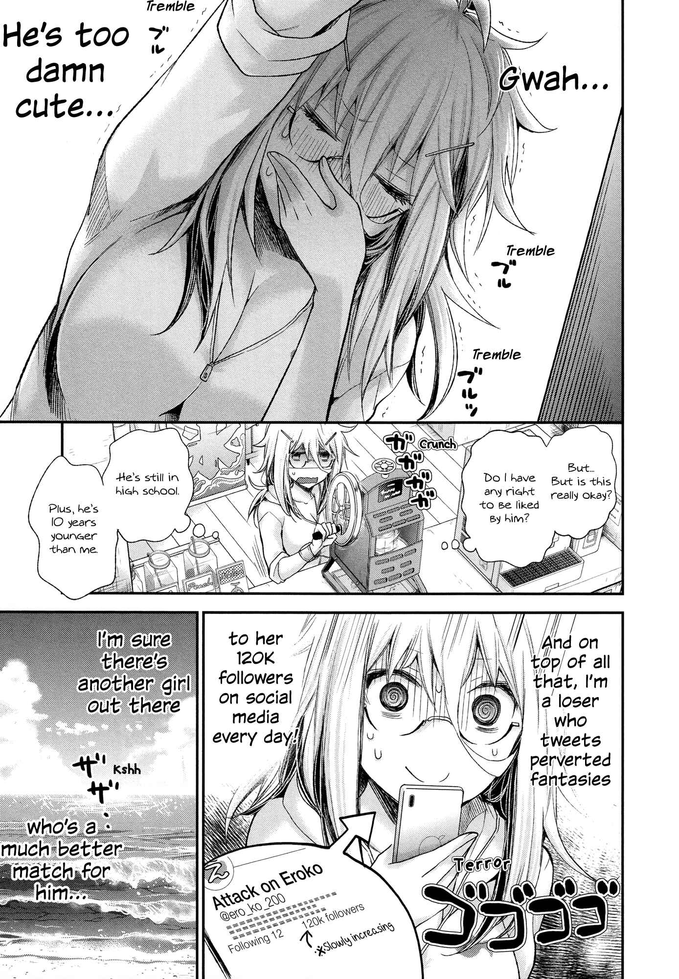 Shingeki no Eroko-san: Hen na Oneesan wa Danshi Kousei to Nakayoku Naritai Chapter 6 - Page 9