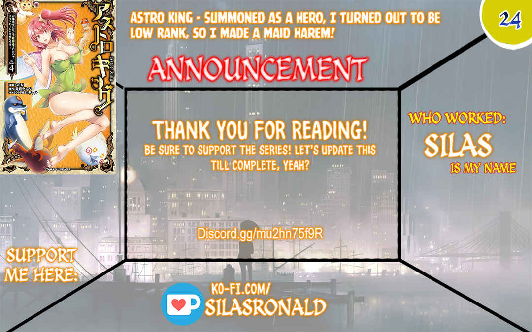 Astro King: Shoukan Yuusha dakedo Kakyuu Nintei Sareta node Maid Harem o Tsukurimasu! Chapter 24 - Page 1