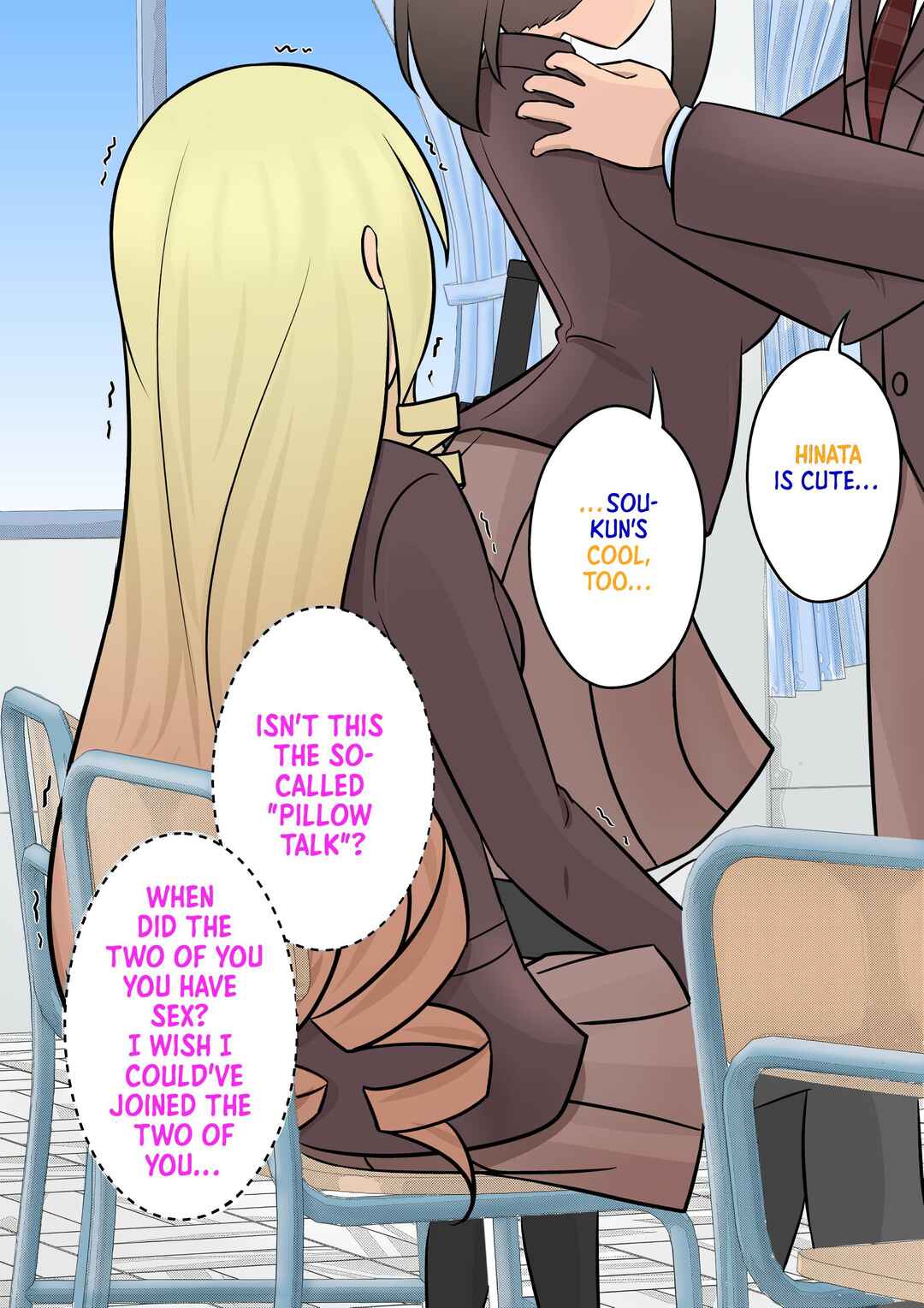 Danjo-hi 1:39 no Heikou Sekai wa Omoi no Hoka Futsuu (Fan Colored) Chapter 67 - Page 6