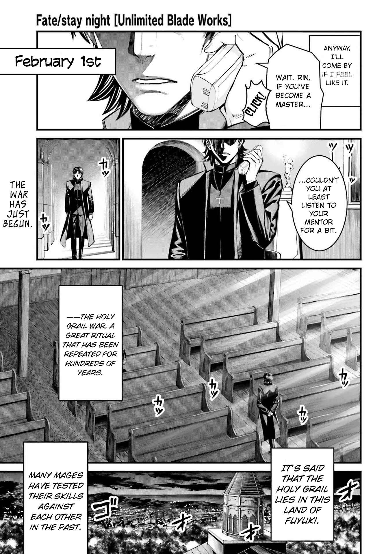 Fate/stay night [Unlimited Blade Works] Chapter 2 - Page 1