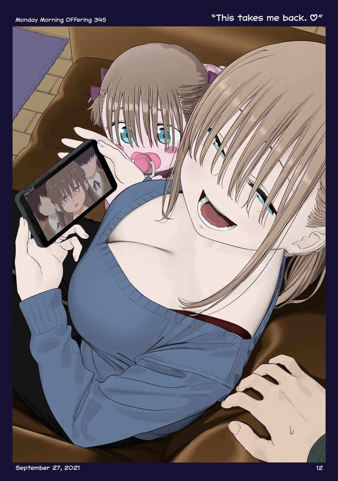 Getsuyoubi no Tawawa (Twitter Webcomic) (Fan Colored) Chapter 40 - Page 11