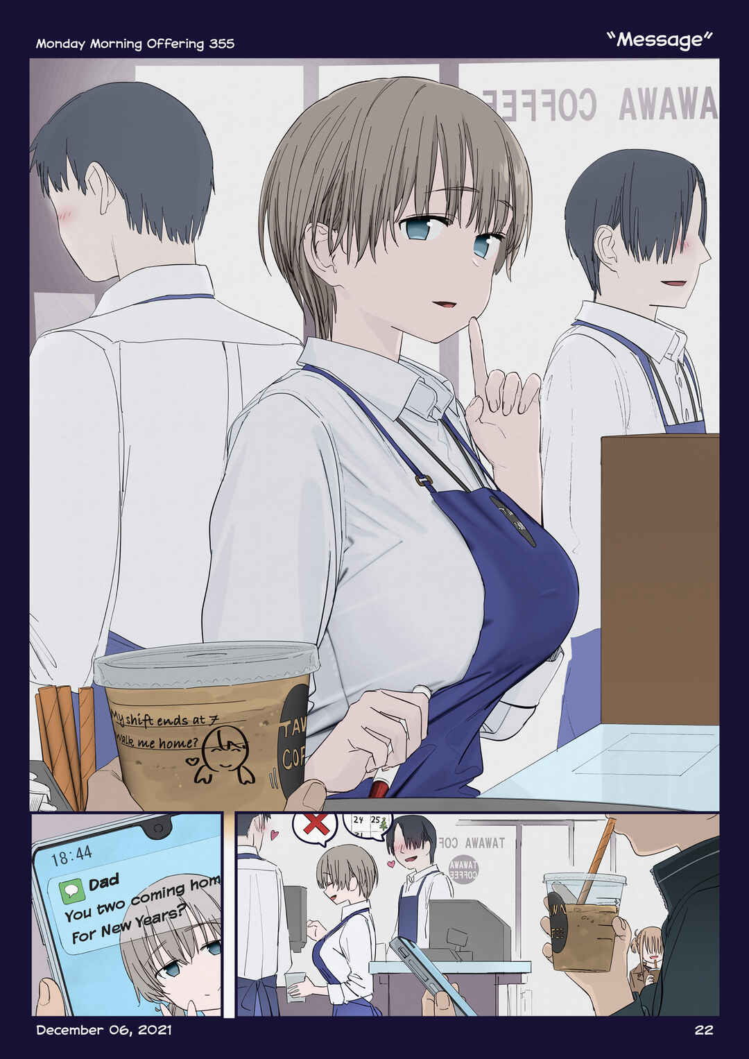 Getsuyoubi no Tawawa (Twitter Webcomic) (Fan Colored) Chapter 40 - Page 21