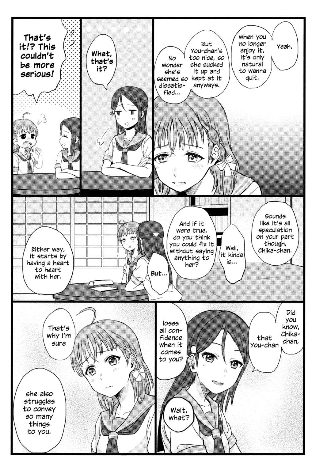Love Live! Sunshine!! - A Love-Tinted Aquamarine (Doujinshi) Chapter 1 - Page 12