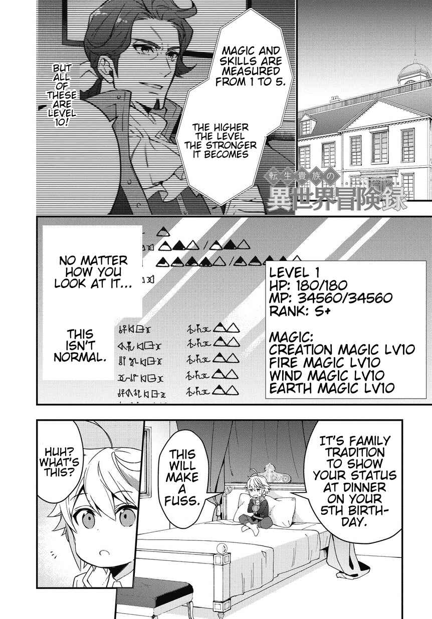 Tensei Kizoku no Isekai Boukenroku ~Jichou wo Shiranai Kamigami no Shito~ Chapter 2 - Page 1