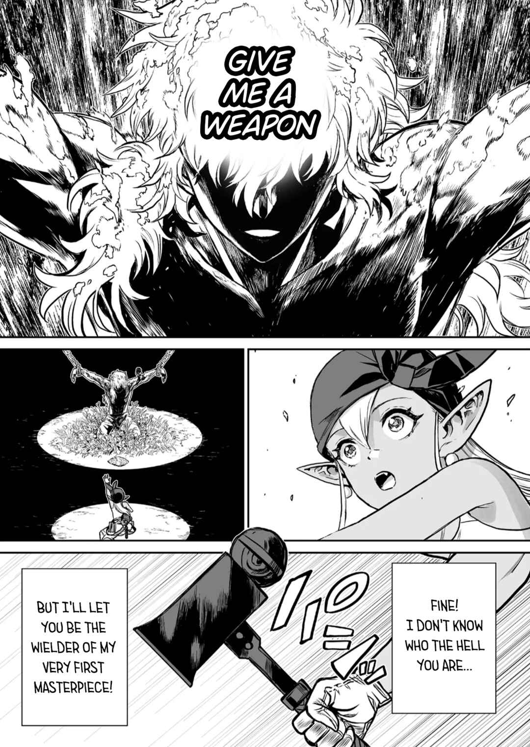 Abandoned: Tsuyosugite Buki ga Kowareru Yuusha to Buki Shokunin no Elf Chapter 1 - Page 32
