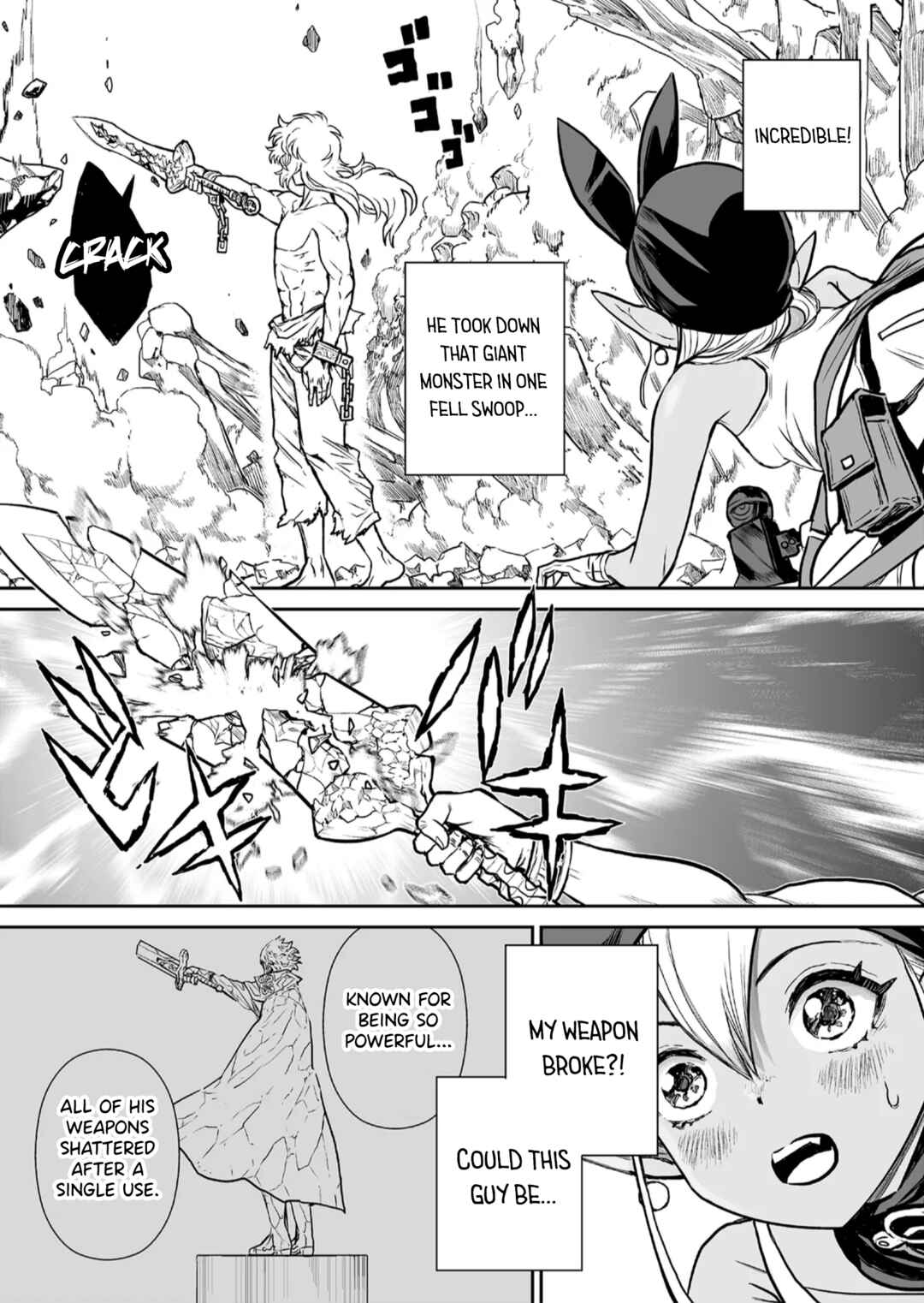 Abandoned: Tsuyosugite Buki ga Kowareru Yuusha to Buki Shokunin no Elf Chapter 1 - Page 46