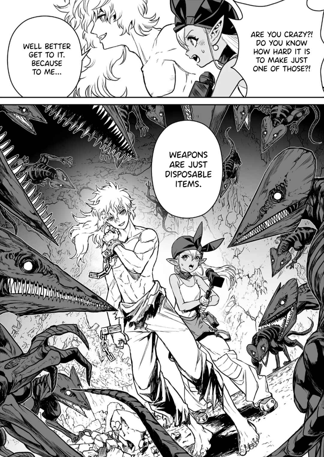 Abandoned: Tsuyosugite Buki ga Kowareru Yuusha to Buki Shokunin no Elf Chapter 1 - Page 51