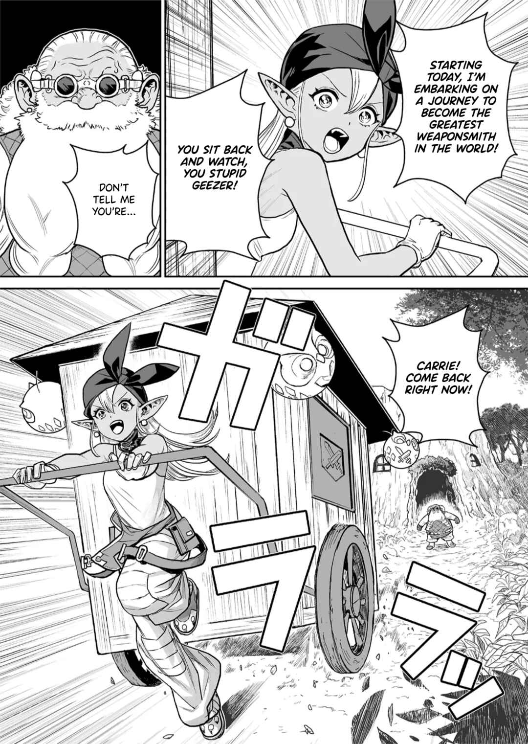 Abandoned: Tsuyosugite Buki ga Kowareru Yuusha to Buki Shokunin no Elf Chapter 1 - Page 9