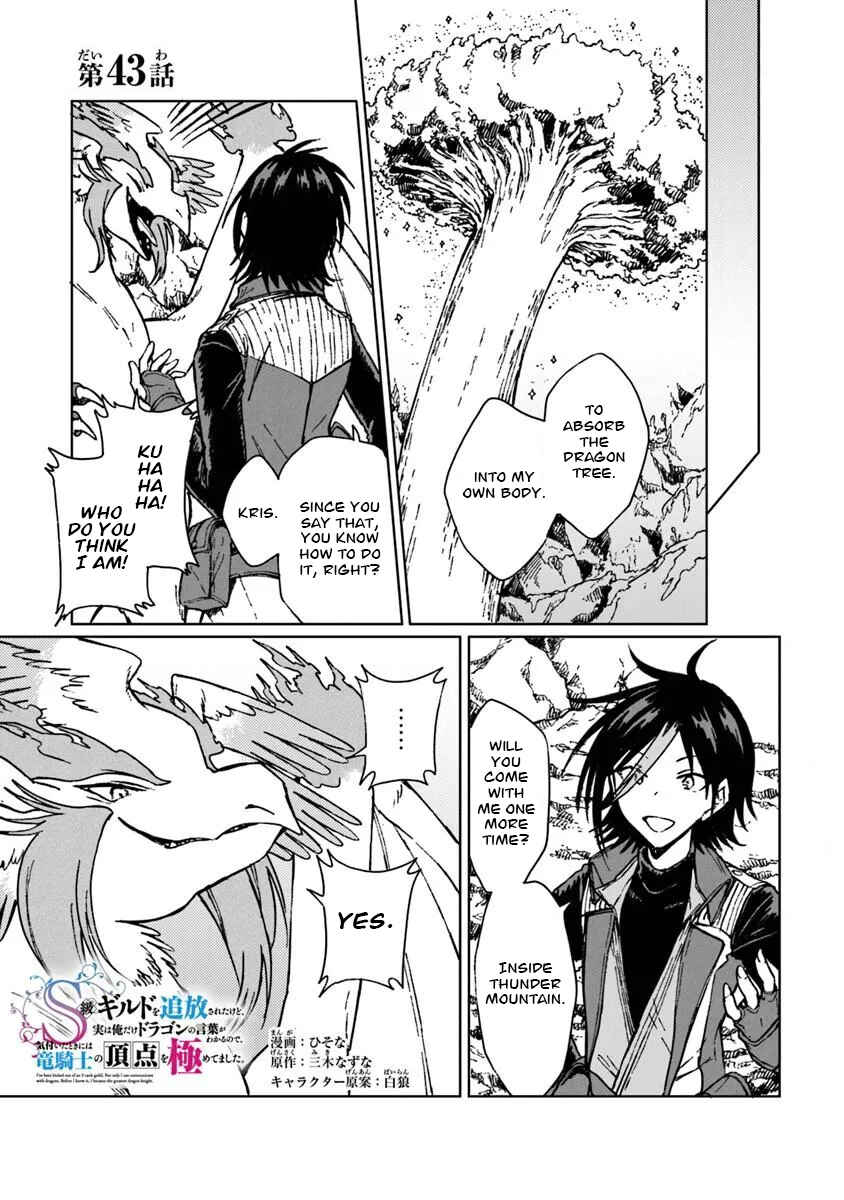 S-kyuu Guild wo Tsuihousareta kedo, Jitsu wa Ore dake Dragon no Kotoba ga Wakaru no de, Kidzuita Toki ni wa Ryuu Kishi no Chouten wo Kiwametemashita. Chapter 43 - Page 2
