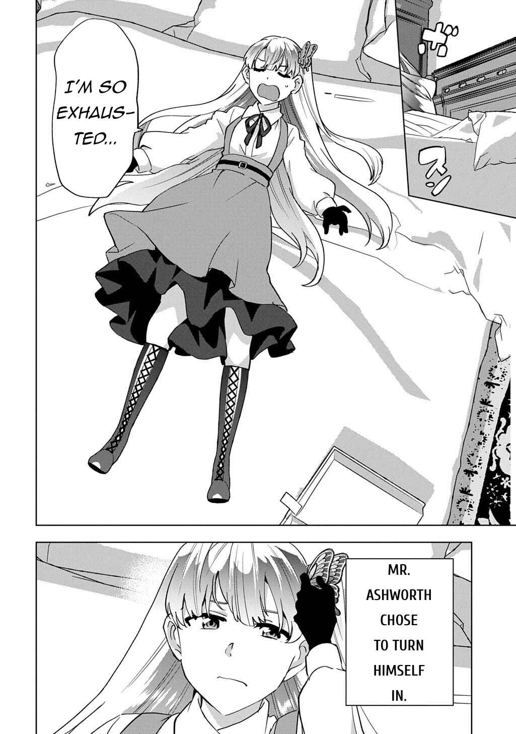 Tantei Reijou Julia Moriarty ~Seibetsu mo Mibun mo Kawarimashita ga, Tenseisaki demo Tanteigyou Saikai Shimasu~ Chapter 2 - Page 49