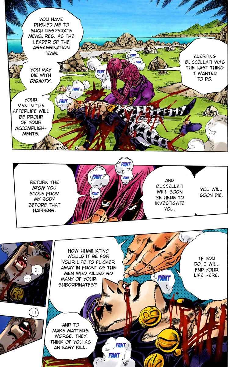 JoJo no Kimyou na Bouken: Part 5 - Ougon no Kaze Color-ban Chapter 109 - Page 9